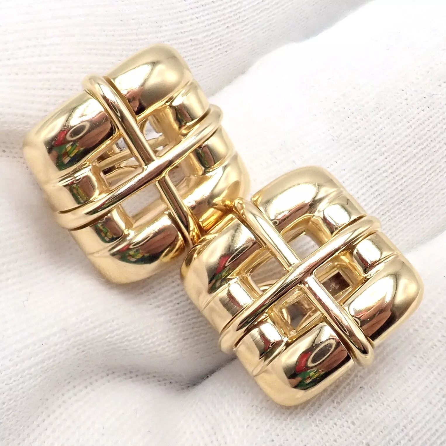 Tiffany & Co. Tiffany & Co 18k Yellow Gold Square Window Biscayne Earrings Size ONE SIZE - 12 Thumbnail