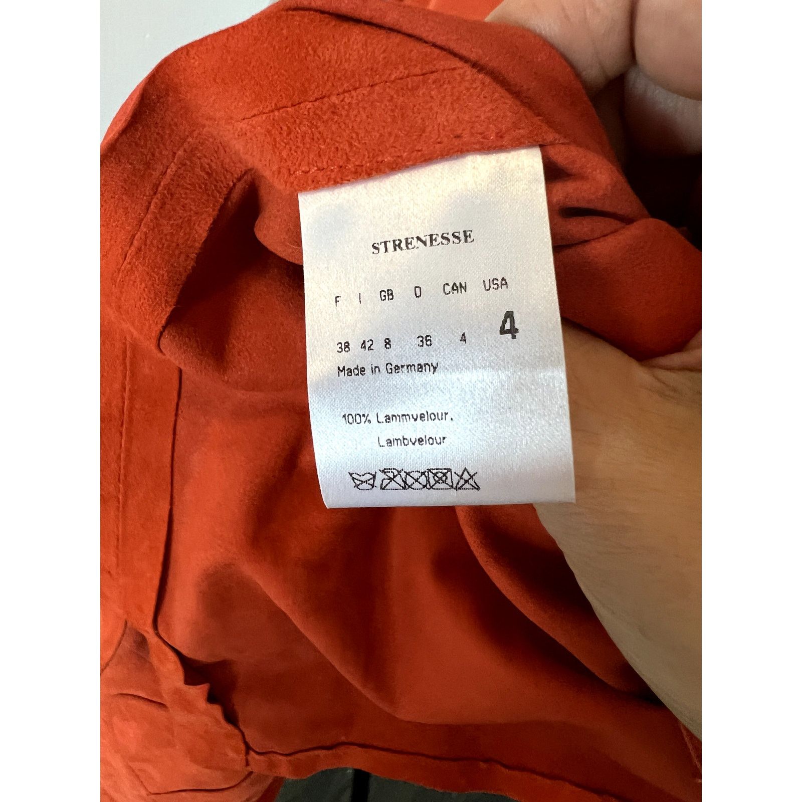 STRENESSE Strenesse Gabriele Strehle orange lace lambskin blouse y2k 4 Size S / US 4 / IT 40 - 6 Thumbnail