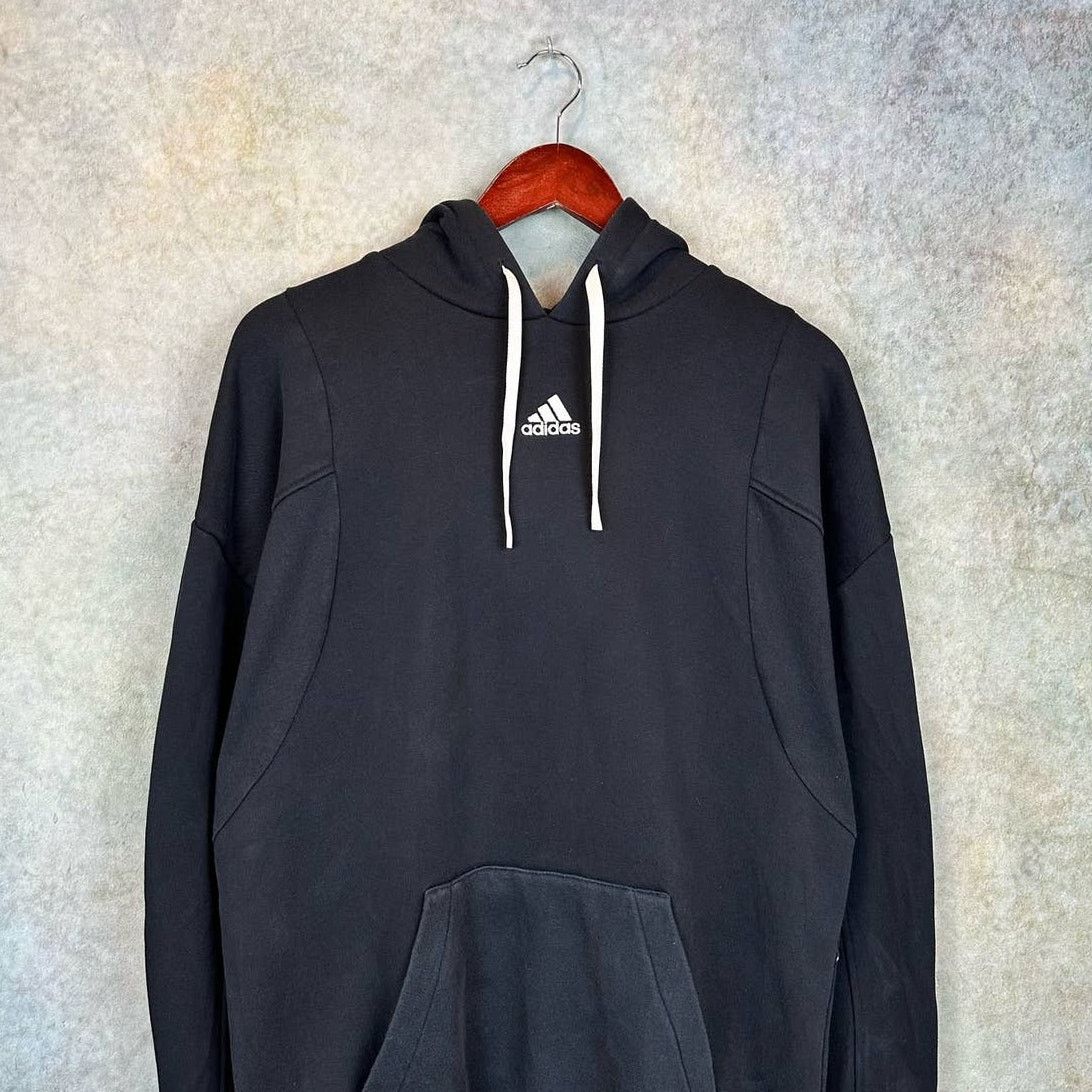 Adidas × Vintage Y2K Adidas Center Logo Sweatshirt Hoodie Sz M Black Size US M / EU 48-50 / 2 - 2 Thumbnail