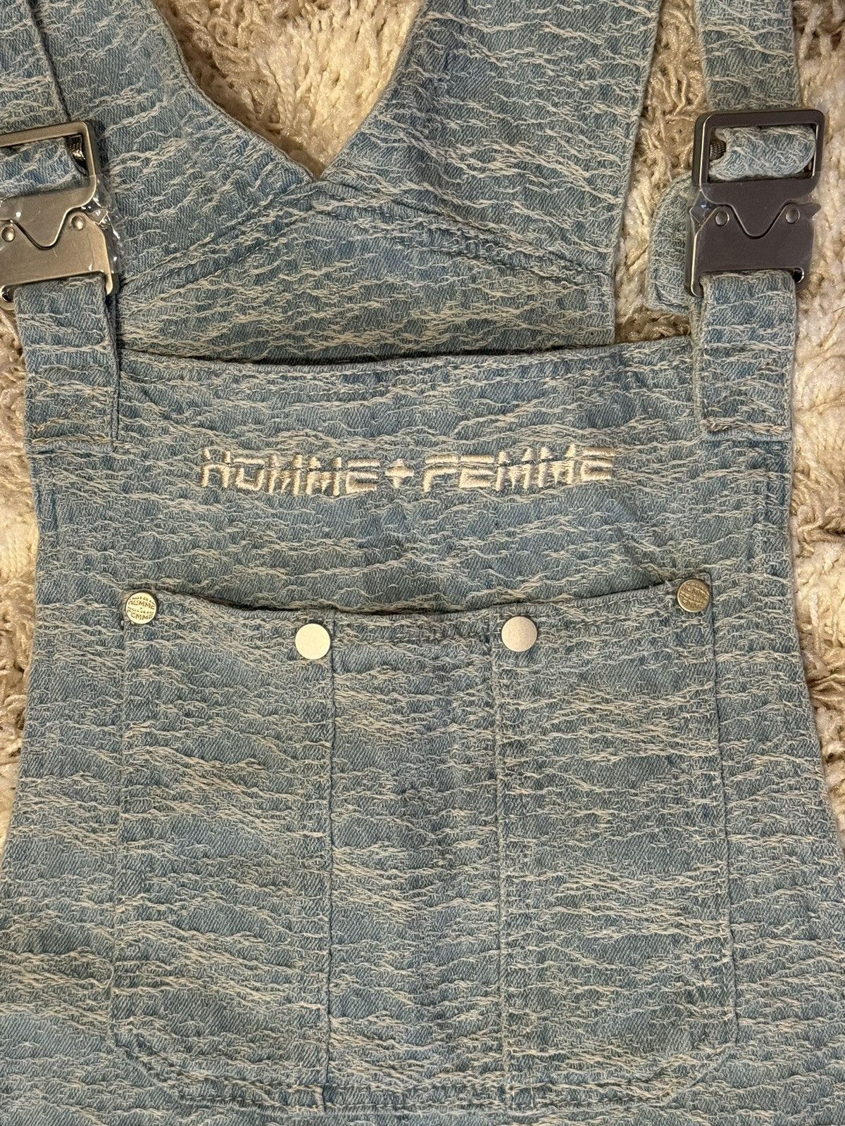Homme + Femme La Homme + Femme Washed Denim Overalls Size US 32 / EU 48 - 3 Thumbnail
