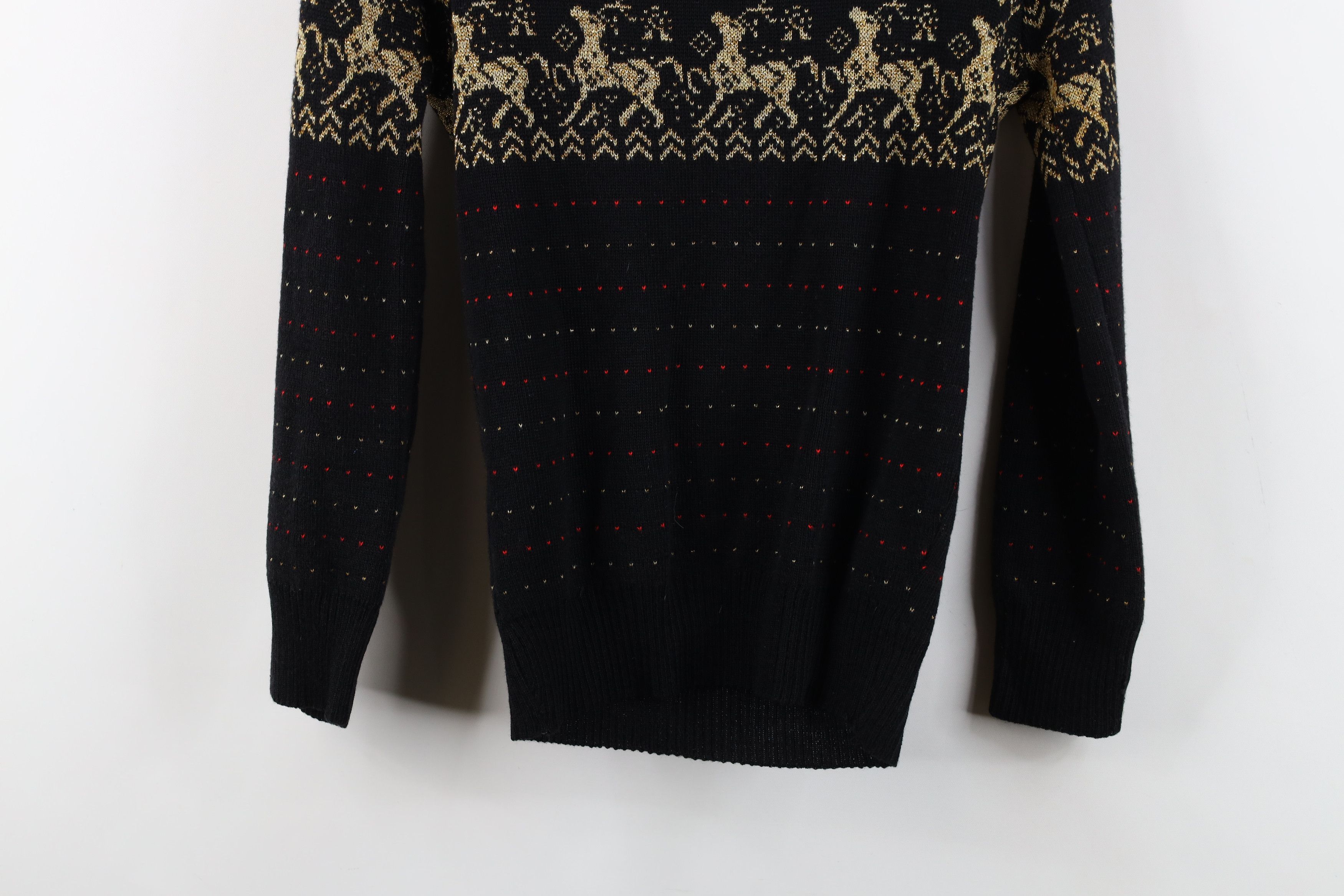 Vintage Vintage 70s Streetwear Christmas Reindeer Knit Sweater USA Size M / US 6-8 / IT 42-44 - 13 Thumbnail
