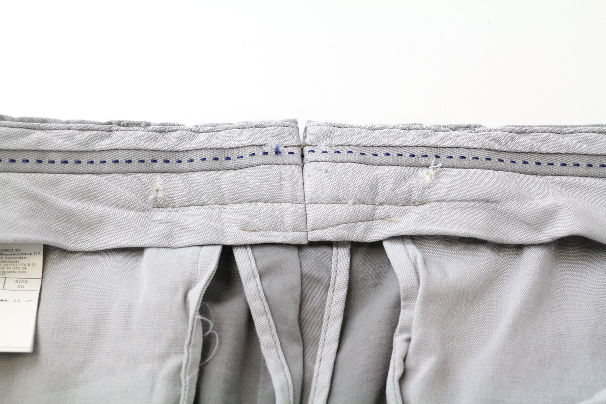 Suitsupply PORTO UK40R Grey Cotton Stretch Trousers 74267 Size US 30 / EU 46 - 8 Thumbnail