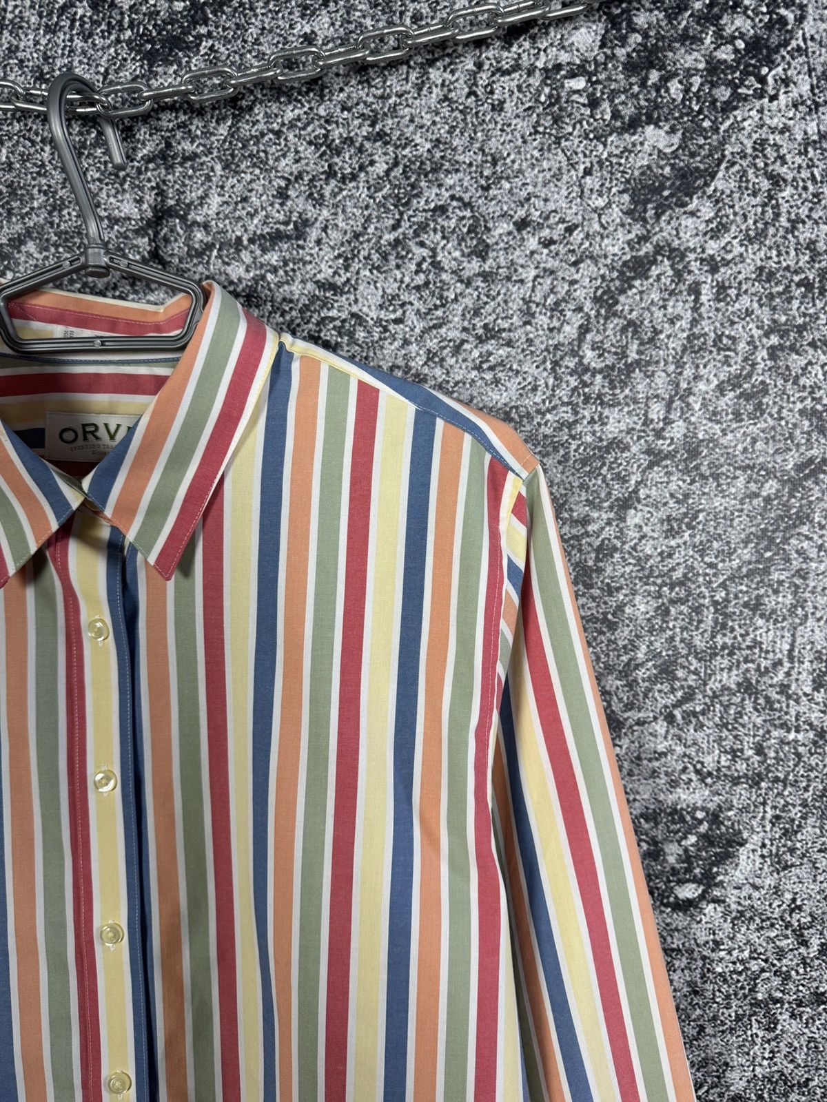 Orvis Orvis Long Sleeve Striped Shirt Button Up Wrinkle Free Size XL / US 12-14 / IT 48-50 - 2 Thumbnail