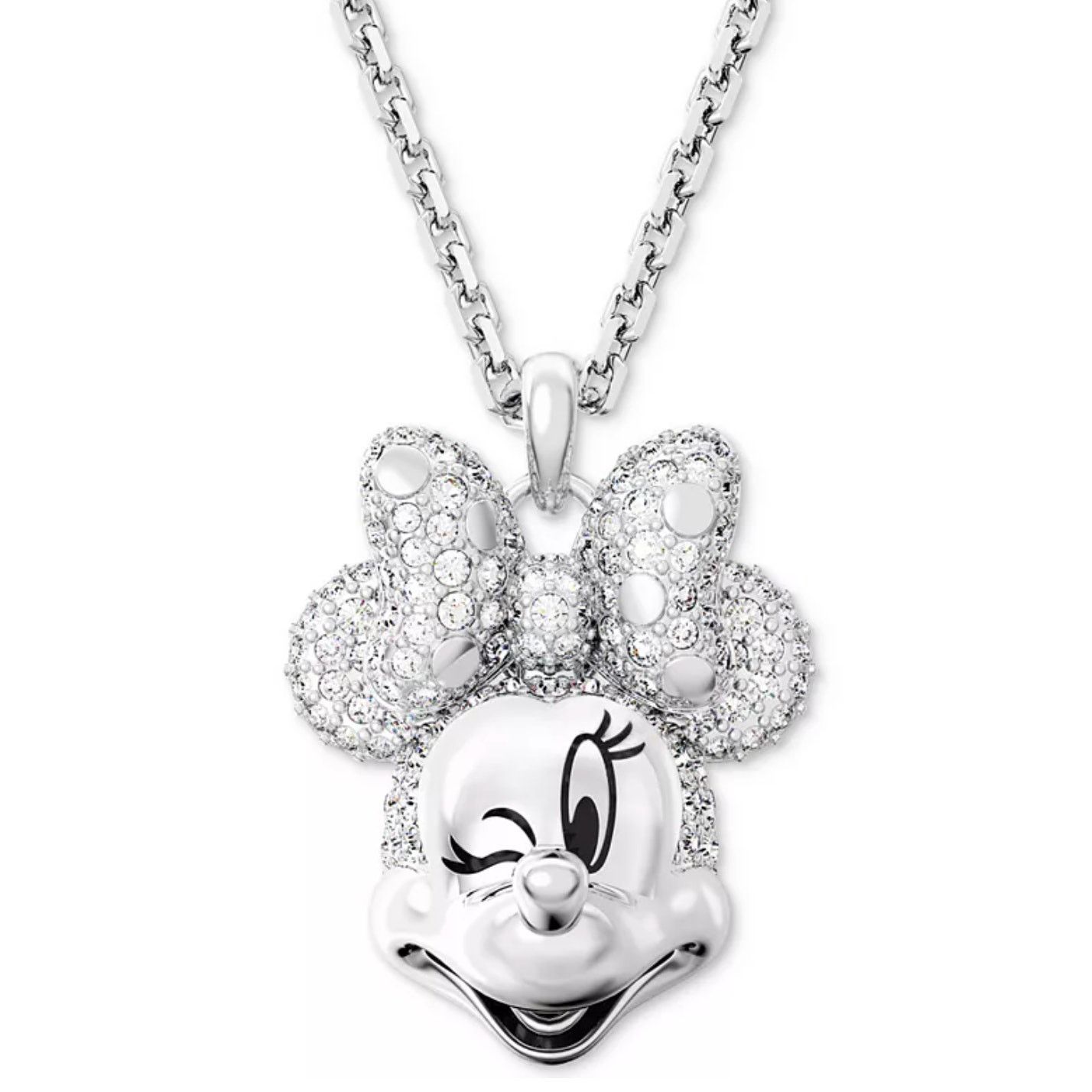 Swarovski Swarovski Disney Minnie Mouse Crystal Pendant Necklace Size ONE SIZE - 1 Thumbnail
