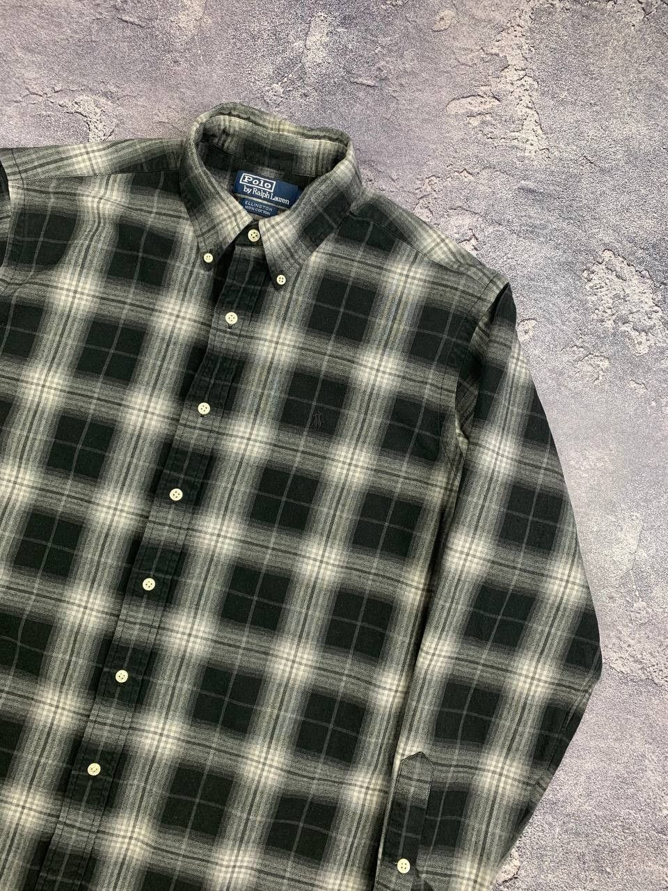 Polo Ralph Lauren Polo Ralph Lauren Button Up Shirt Men’s Black Gray Plaid Size US L / EU 52-54 / 3 - 3 Thumbnail
