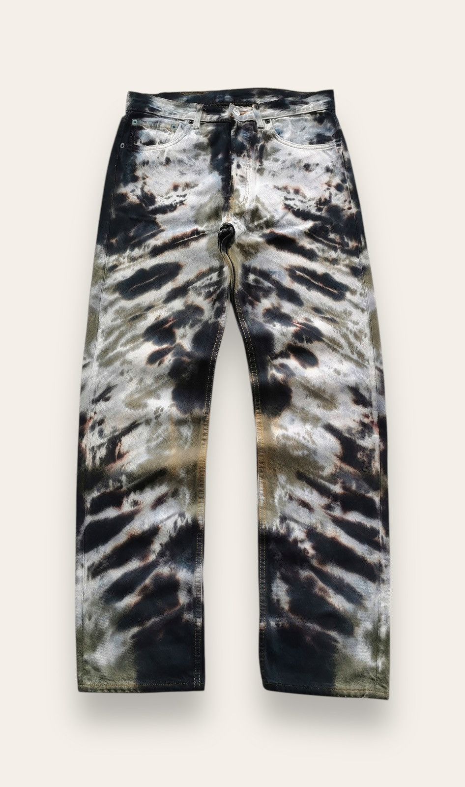 Levi's Vintage Levis 501 Bleach Tie Dye Denim Jeans Size US 32 / EU 48 - 1 Thumbnail