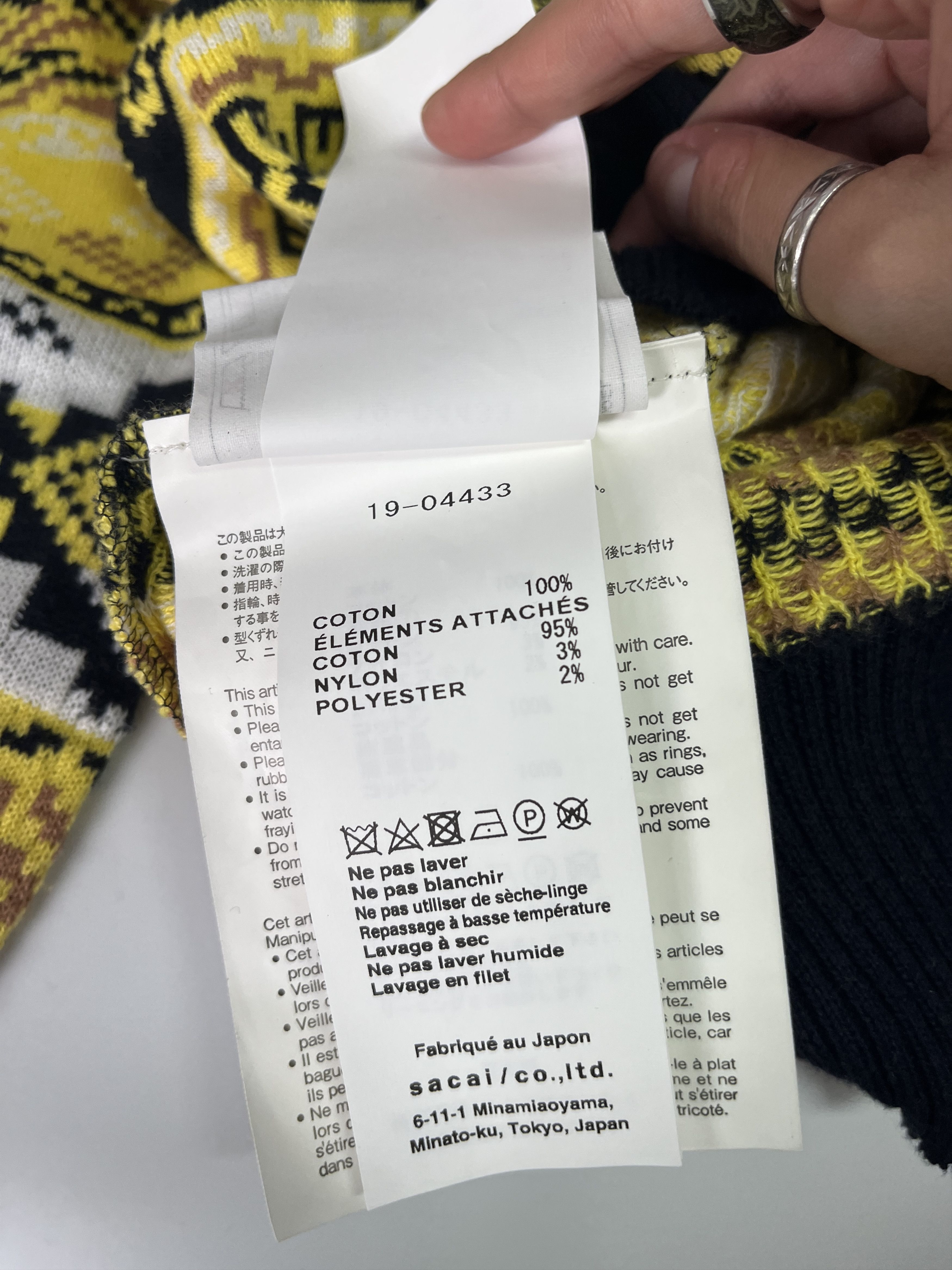 Sacai Sacai Multi Color Jumper With Gold Buttons Size S / US 4 / IT 40 - 8 Thumbnail