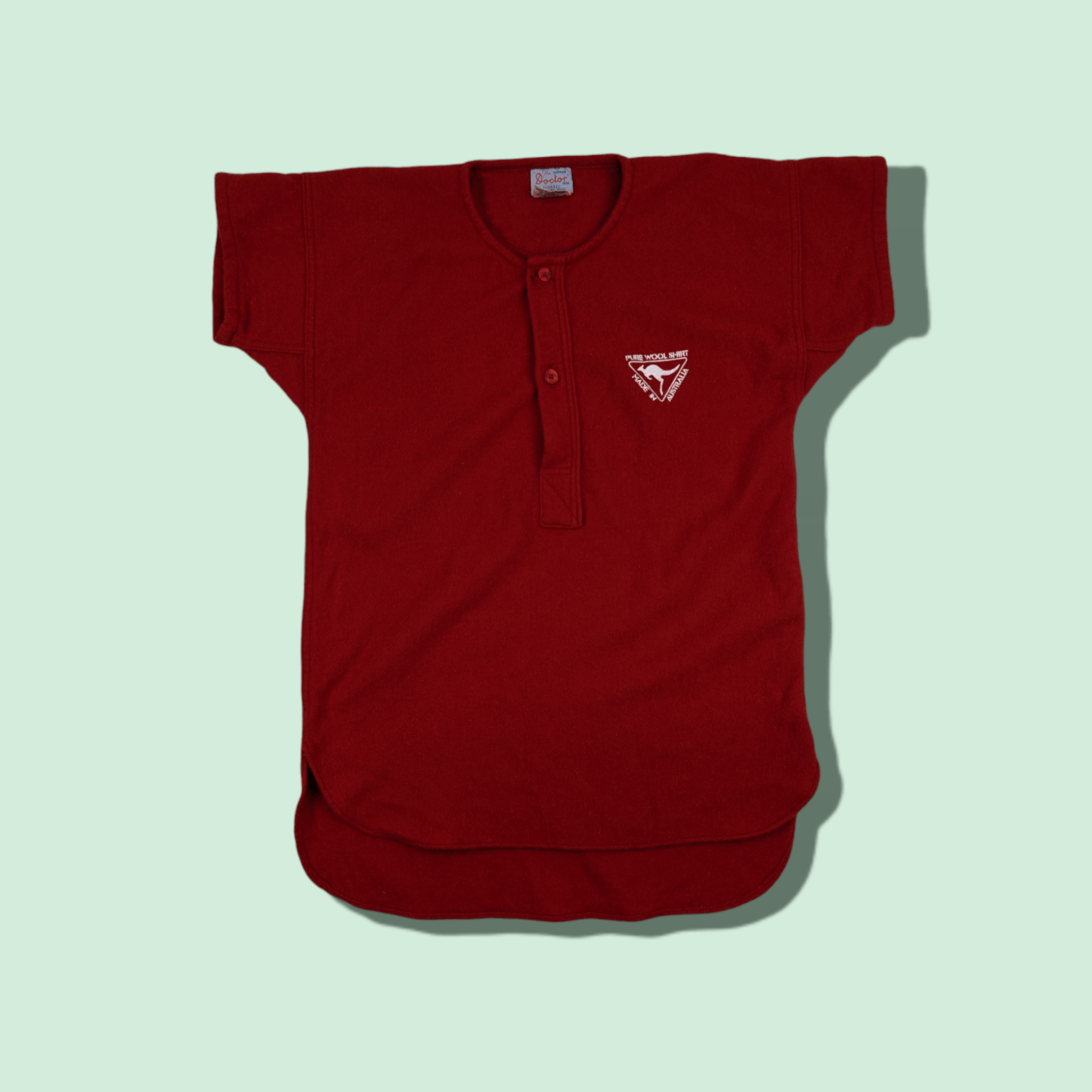 Man Made In Australia Vintage 90's THE DOCTOR Australia Wool Button Up Polo Shirt Size US S / EU 44-46 / 1 - 1 Thumbnail