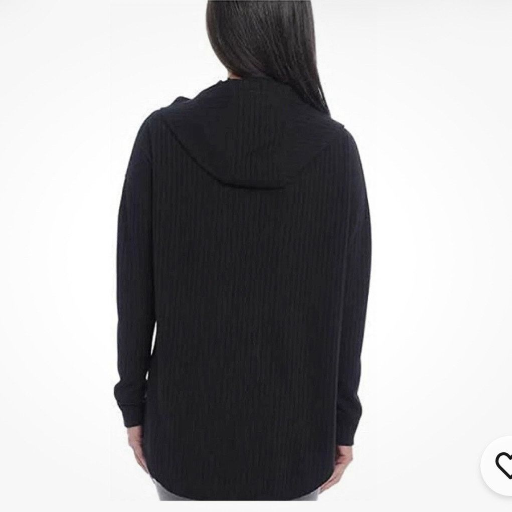 Chaser Brand Chaser Black Waffle Knit Thermal Pullover Hooded Top Shirt Size XS / US 0-2 / IT 36-38 - 9 Thumbnail