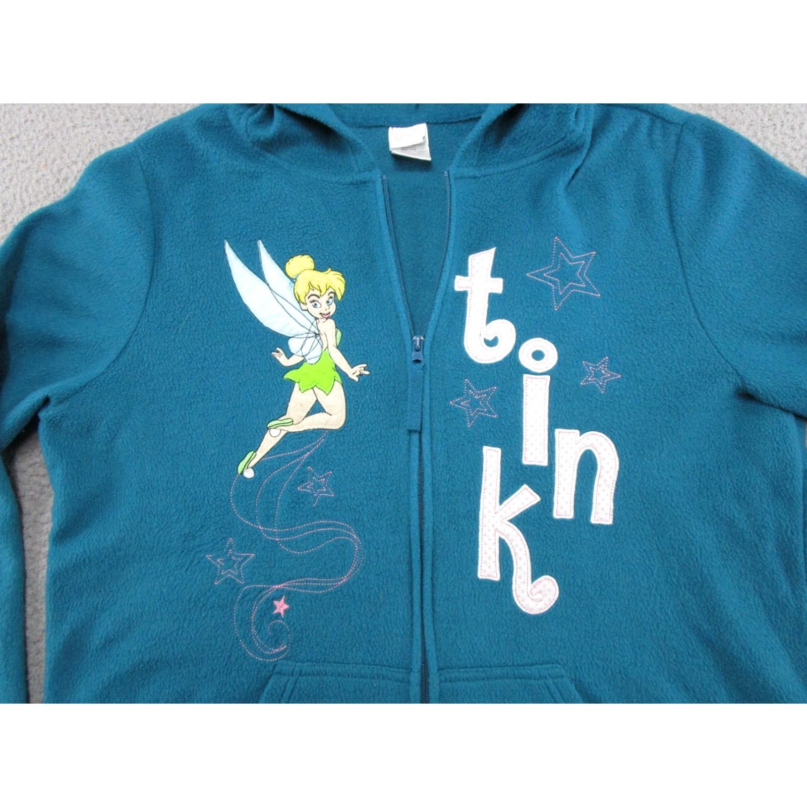 Disney VINTAGE Disney Tinkerbell Full Zip Hoodie Womens XL Blue Size XL / US 12-14 / IT 48-50 - 2 Thumbnail