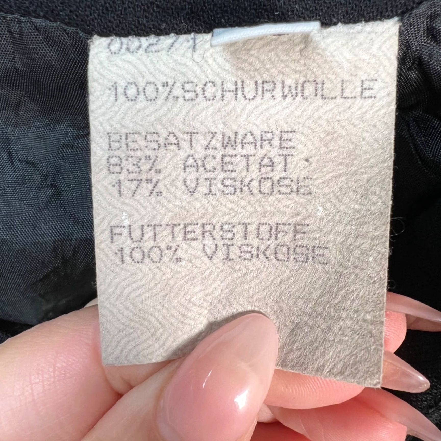 Vintage VINTAGE Seeler Black Wool Pencil Skirt Womens Size 36 with Side Ruffle Detail Knee Length Zip Closure Size 25" / US 0 / IT 36 - 4 Thumbnail
