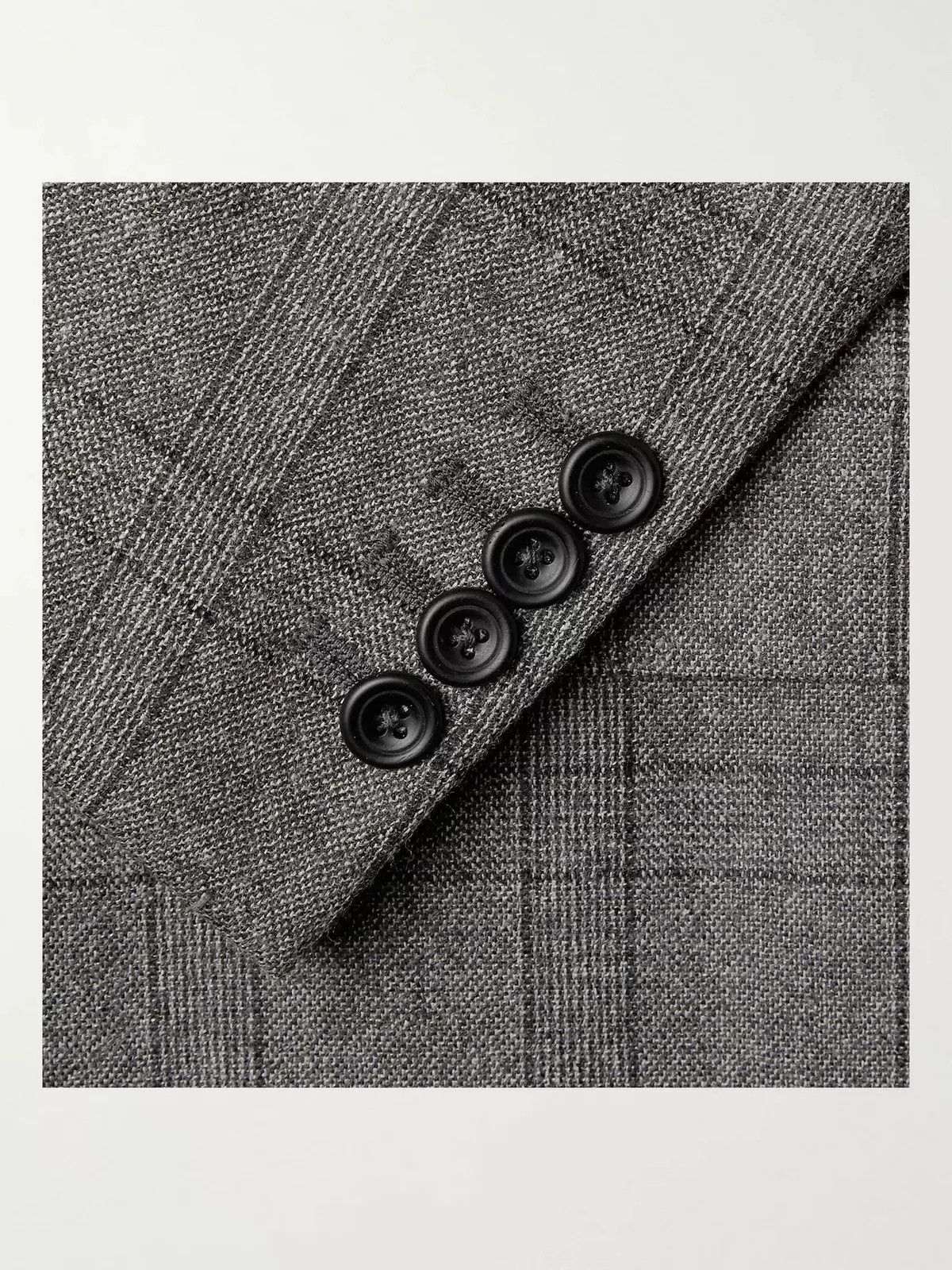Kingsman Grey Double-Breasted Glen Check Suit Size 36R - 9 Thumbnail