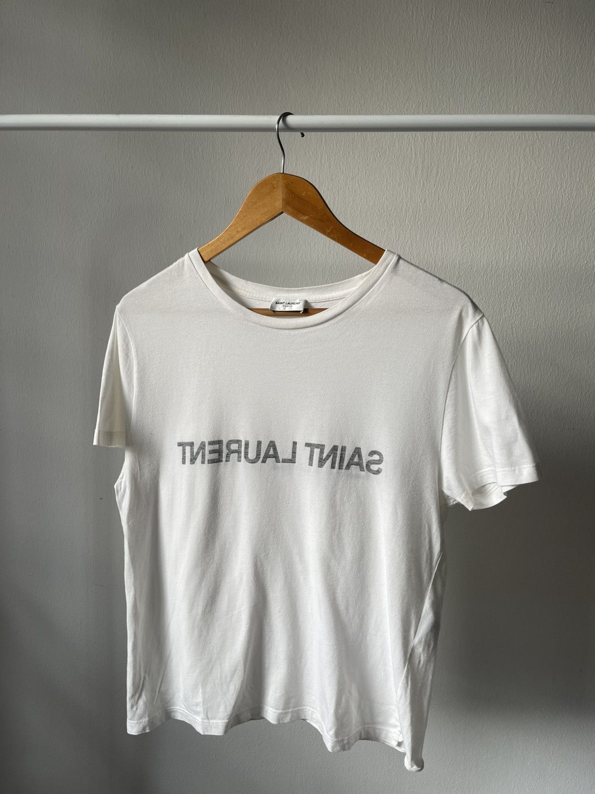 Saint Laurent Paris 2021 Saint Laurent Paris Reverse Tee Size US S / EU 44-46 / 1 - 1 Thumbnail