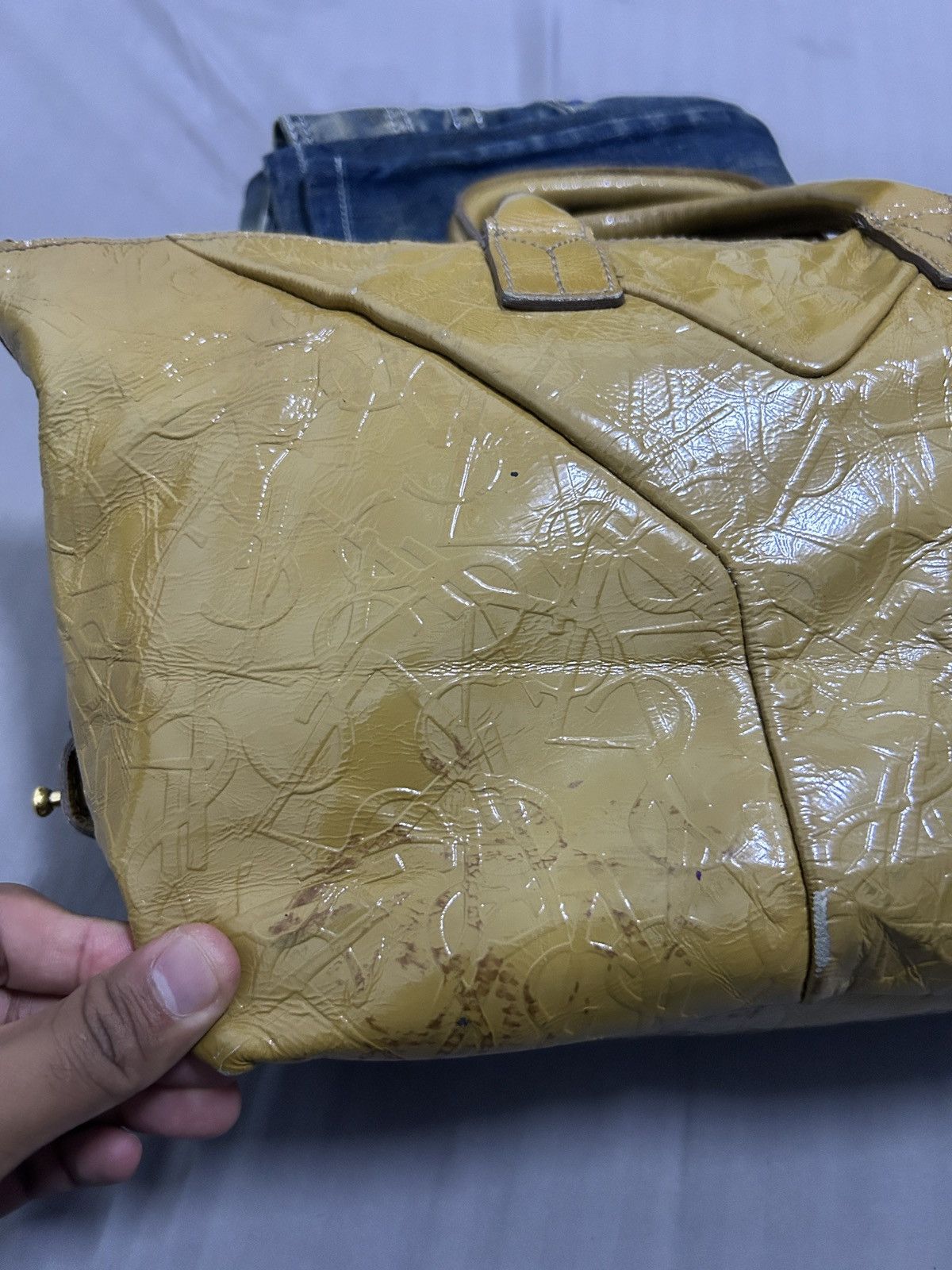 Yves Saint Laurent Yves Saint Laurent Leather Handbag Size ONE SIZE - 4 Thumbnail