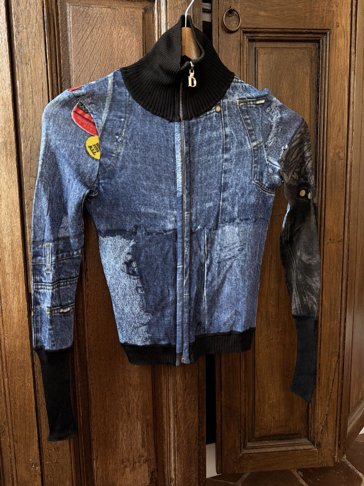 Dior Vintage Dior by John Galliano Trompe L’Oeil Zip Jacket Size XS / US 0-2 / IT 36-38 - 5 Thumbnail