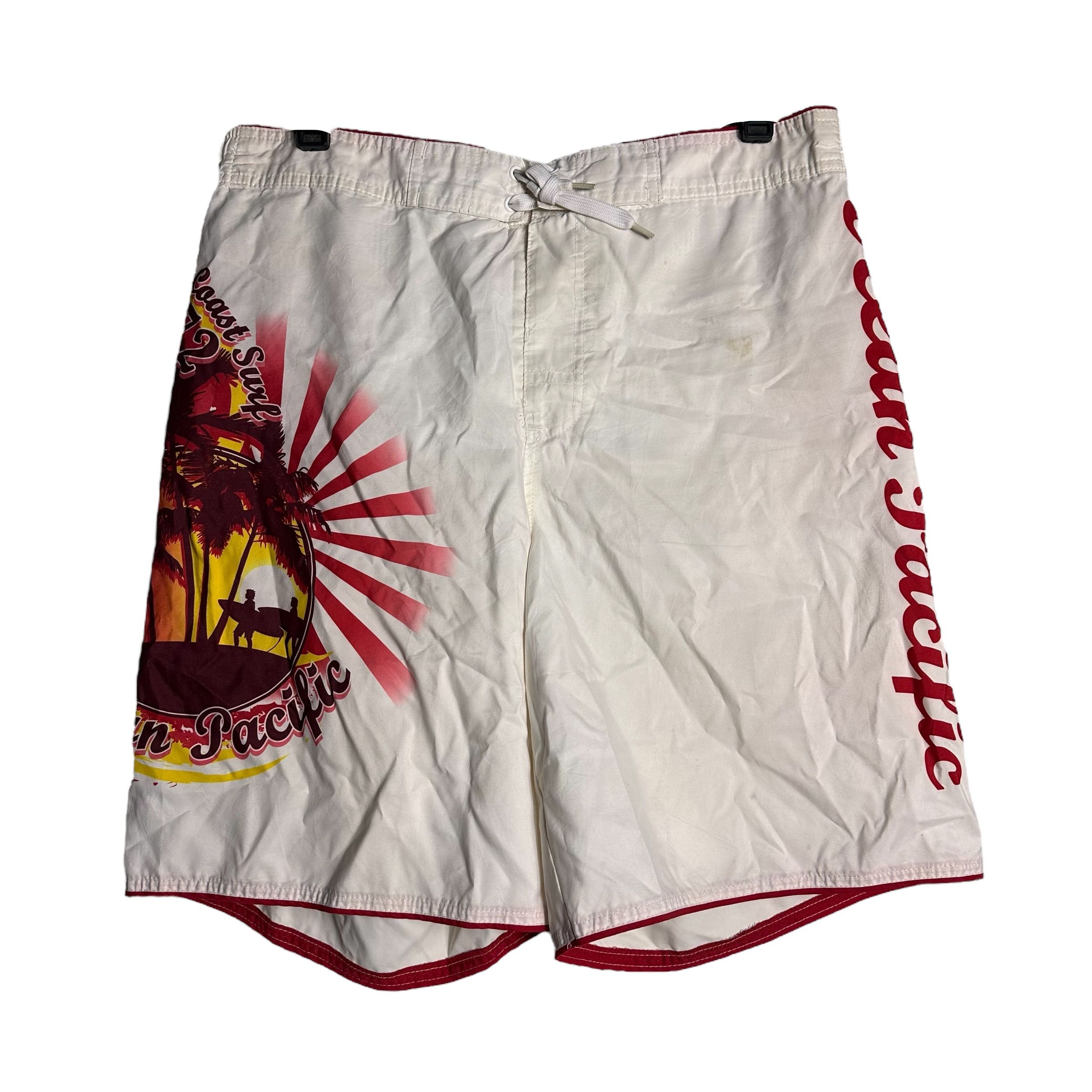 Ocean Pacific × Vintage 🔥RARE🔥Vintage Ocean Pasific OP Surf Swim Shorts Size US 34 / EU 50 - 1 Thumbnail