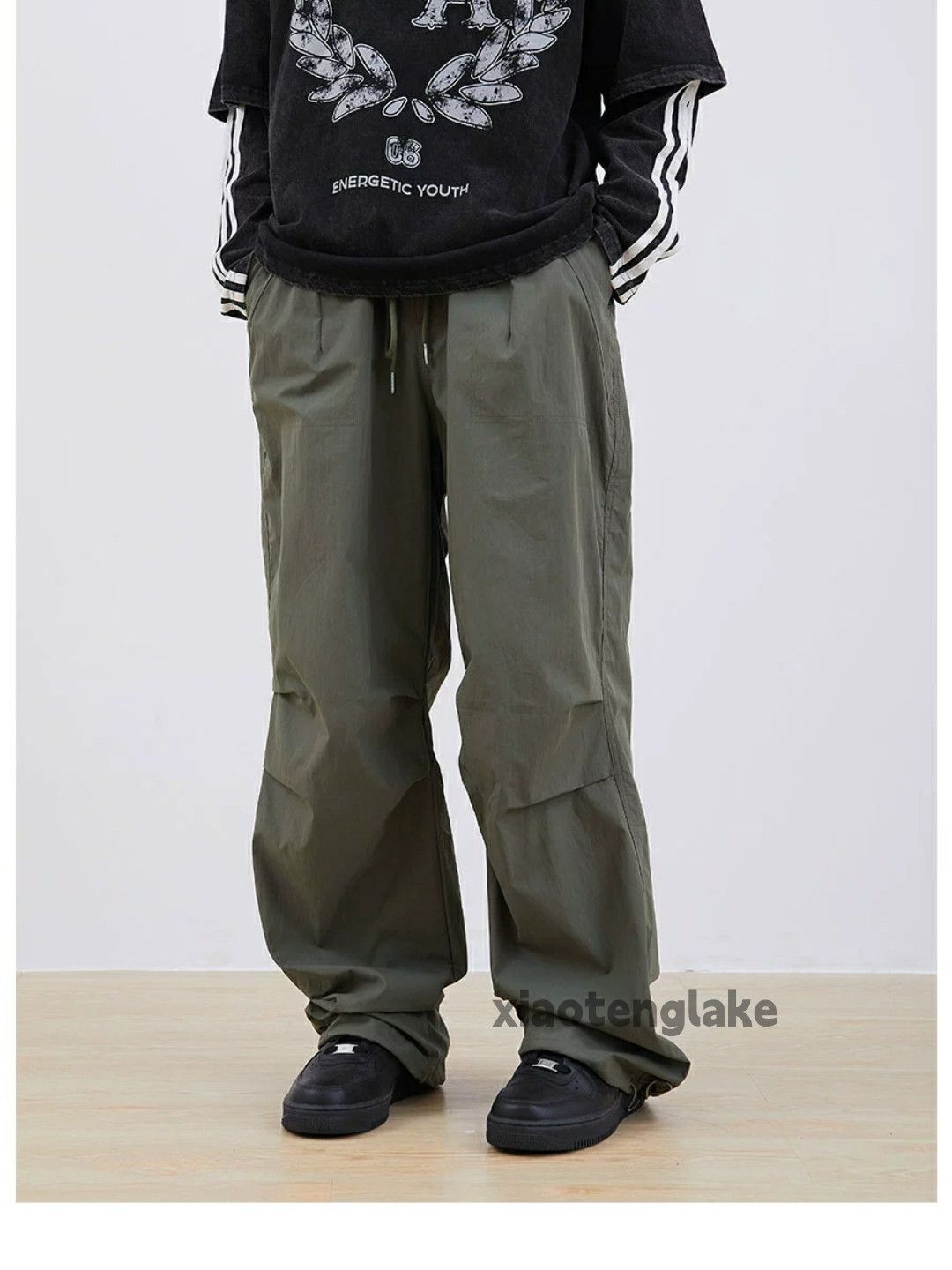 Designer × Japanese Brand × Vintage loose baggy military skate hiphop pleated utility pants Size US 32 / EU 48 - 3 Thumbnail