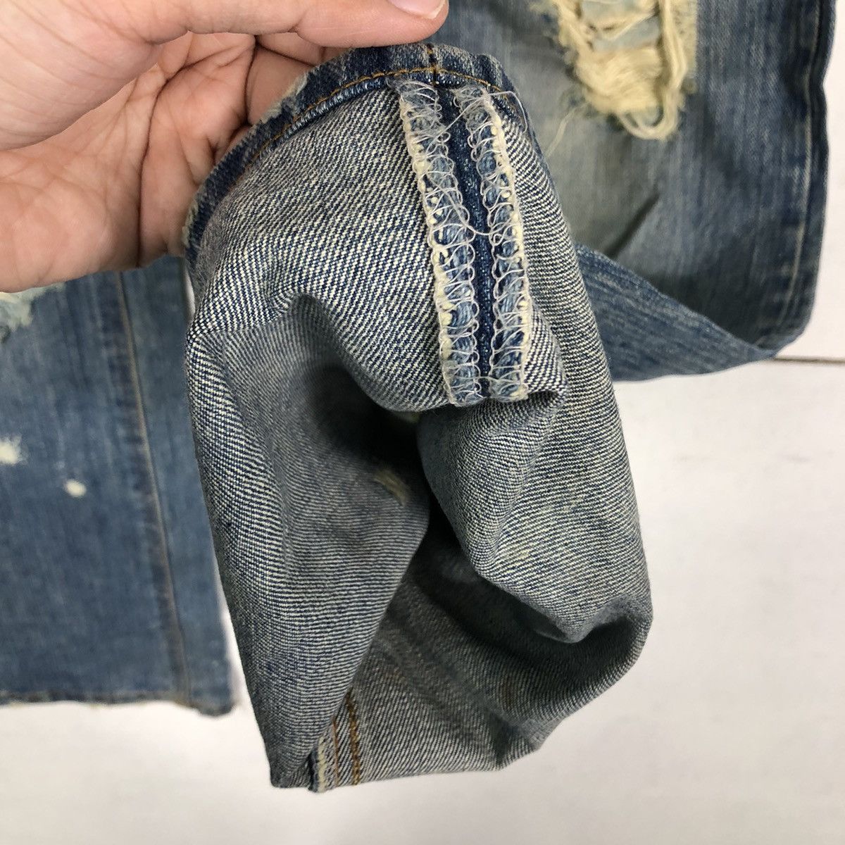 Hysteric Glamour 🔥Rare Distressed Denim Jeans Straight Cut Hysteric Glamour Size US 32 / EU 48 - 14 Thumbnail