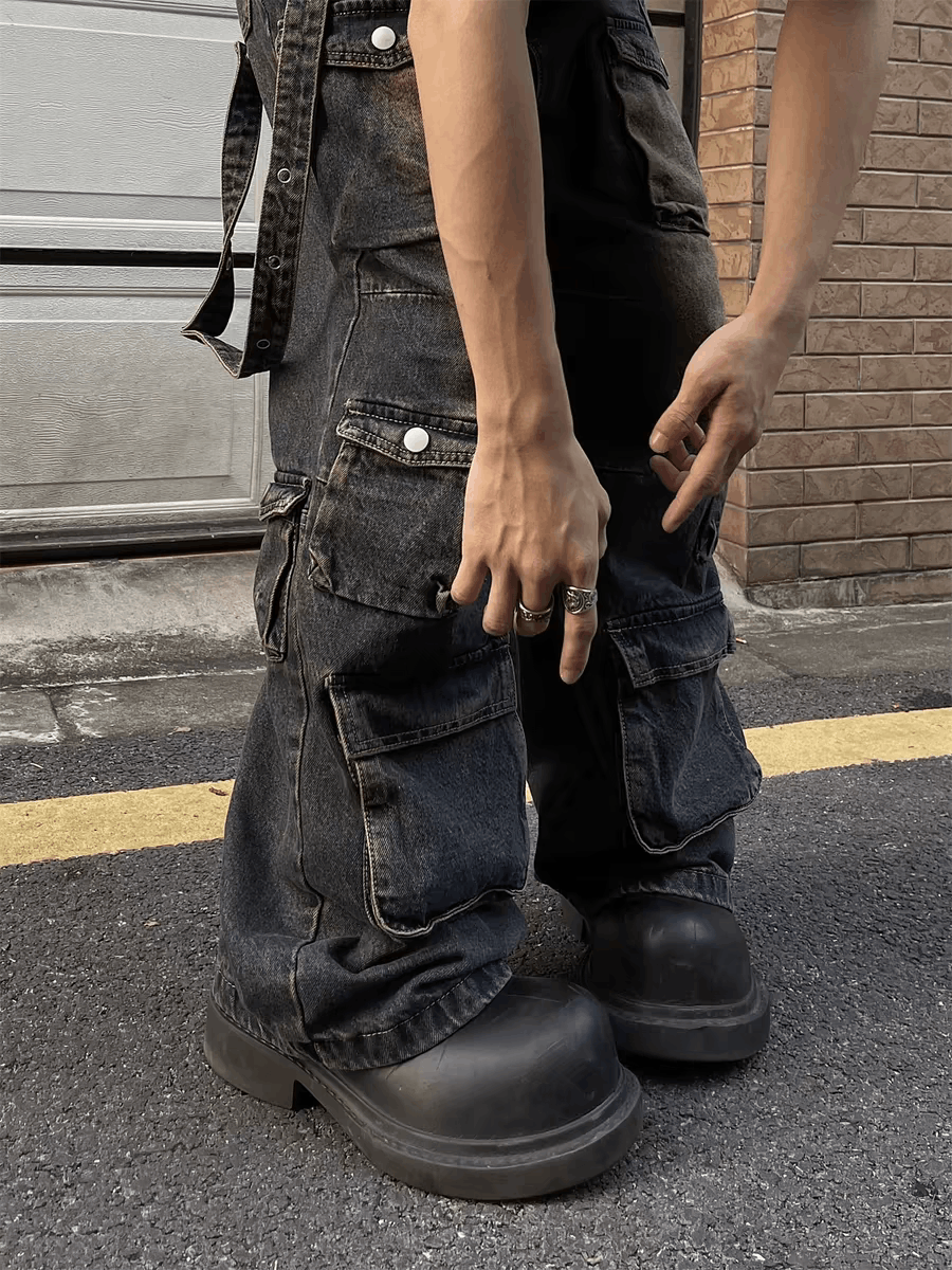 Japanese Brand × Vintage Vintage High Street Hip Hop Multi-Pocket Jeans Size US 34 / EU 50 - 5 Thumbnail
