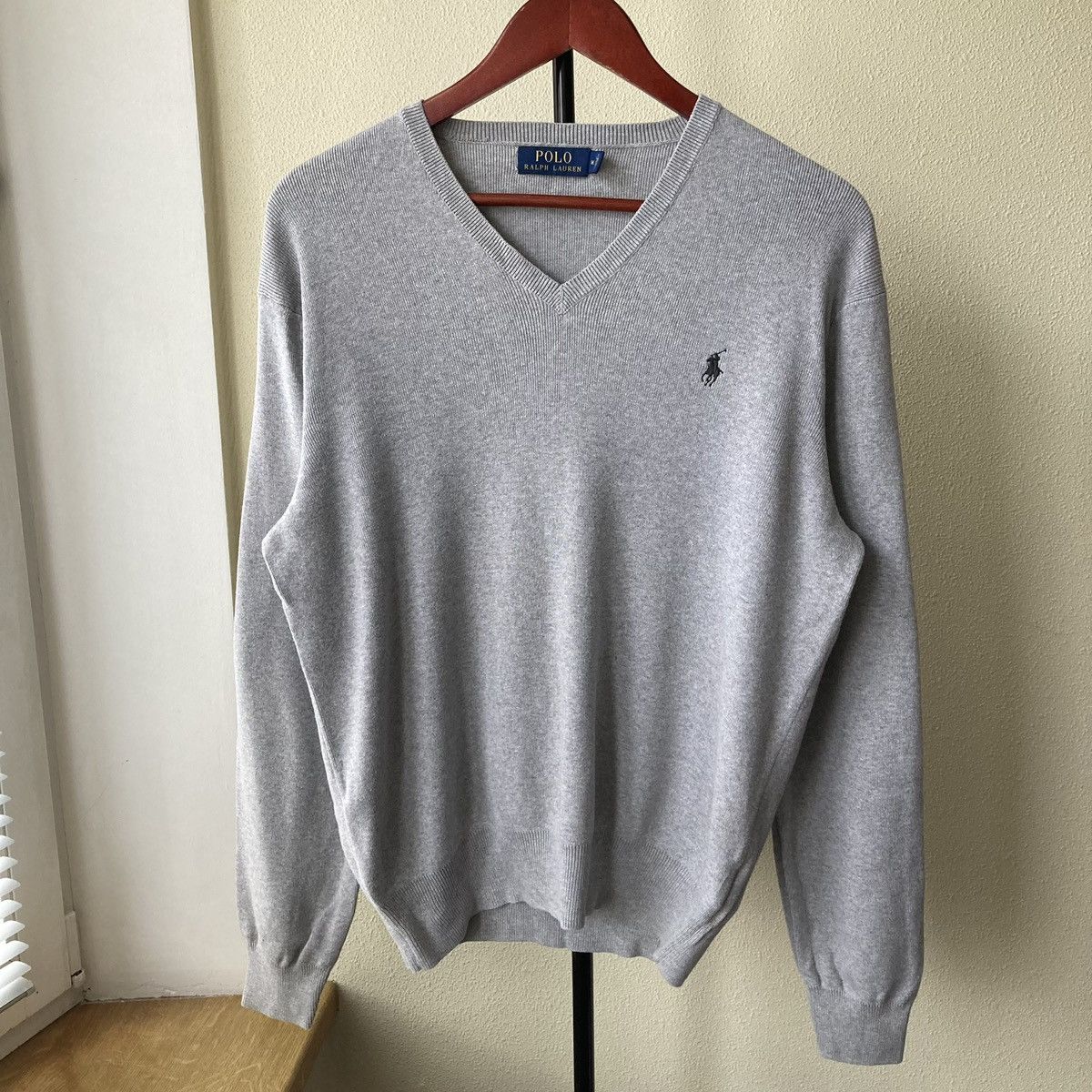 Vintage Ralph Lauren V Neck Sweater Vintage Size US M / EU 48-50 / 2 - 1 Thumbnail