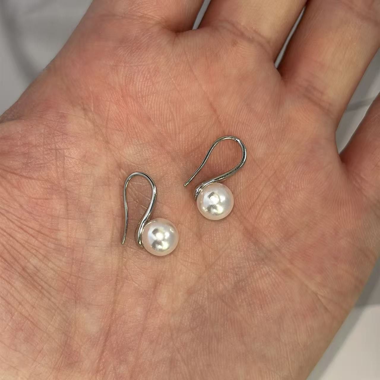 Other 8mm White Pearl Dangle Drop Earrings for Women Size ONE SIZE - 1 Thumbnail