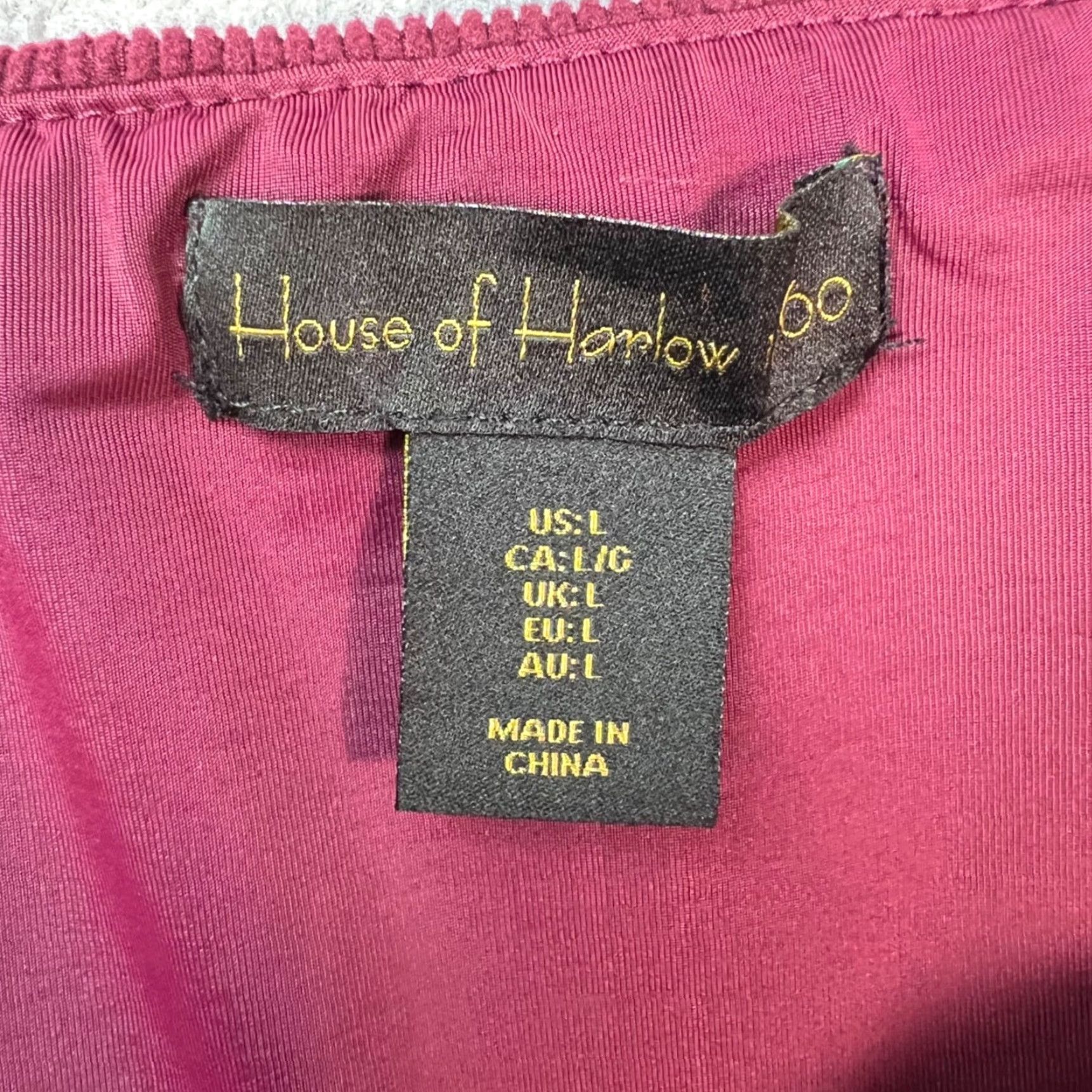 House of Harlow VINTAGE House Of Harley Womens Skirt Short Mini Burgundy Red Slit Size L Adult Large Harlow | 90s style? Size 36" / US 14 / IT 50 - 3 Thumbnail