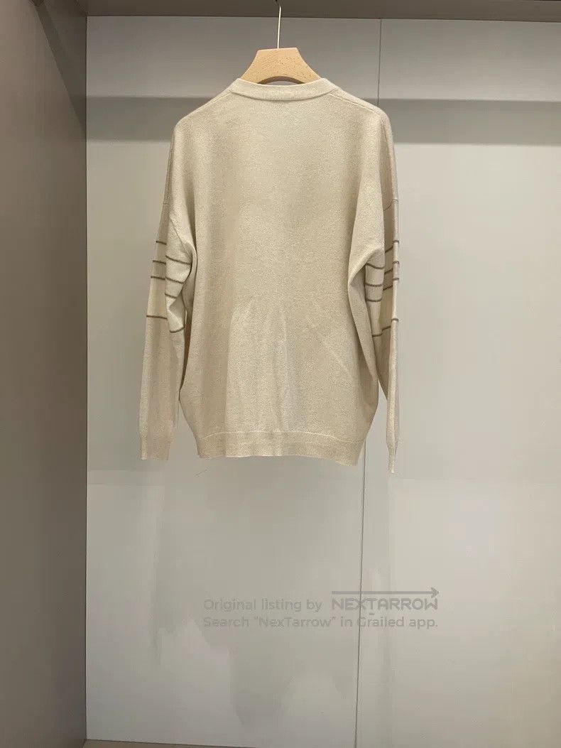 Brunello Cucinelli Brunello Cucinelli Beige Sequin Cashmere Cardigan Size L / US 10 / IT 46 - 2 Thumbnail