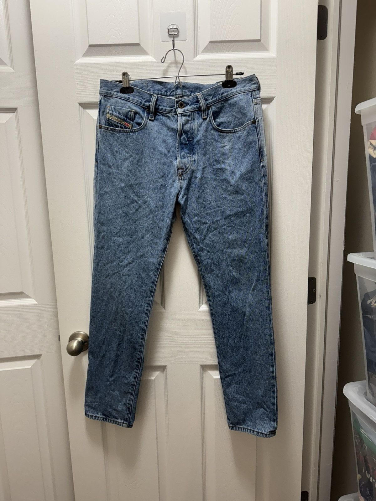 Diesel Diesel Jeans Mharky Slim Skinny Bleached Custom Split Denim Size US 32 / EU 48 - 1 Thumbnail