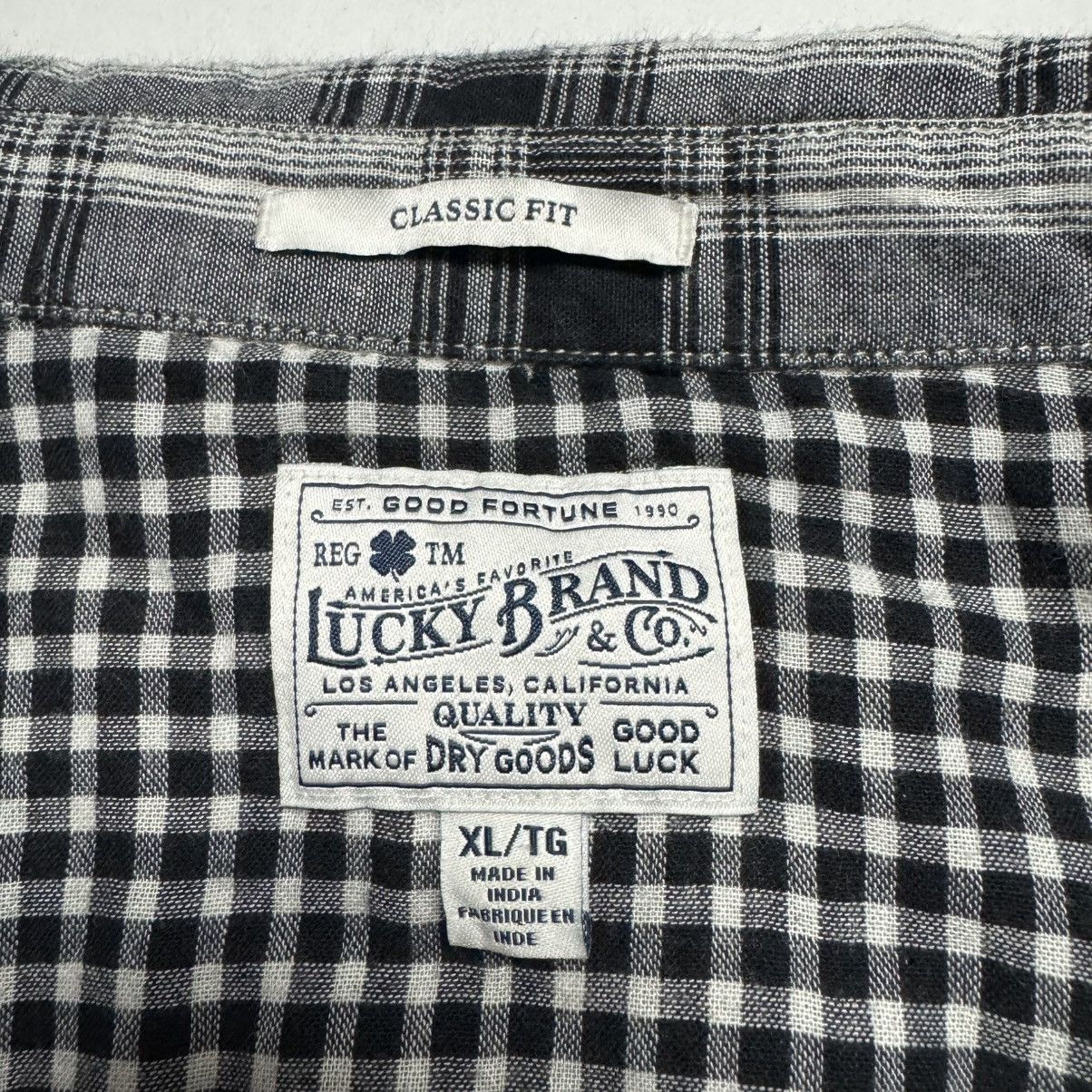 Lucky Brand LUCKY BRAND Dobby Plaid Snap Button Western Shirt Size US XL / EU 56 / 4 - 7 Thumbnail