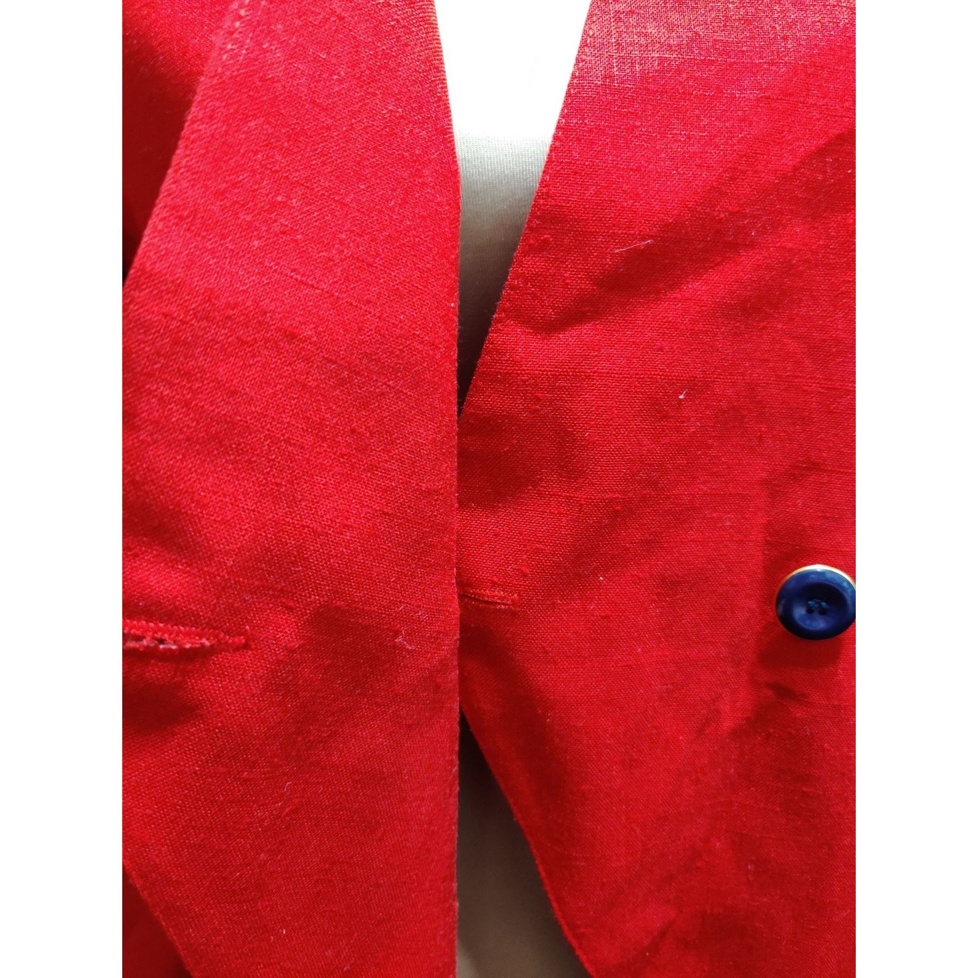 Vintage Vintage Jacqueline Ferrar Sport Red Blazer Size 4 Petite Dou Size S / US 4 / IT 40 - 5 Thumbnail