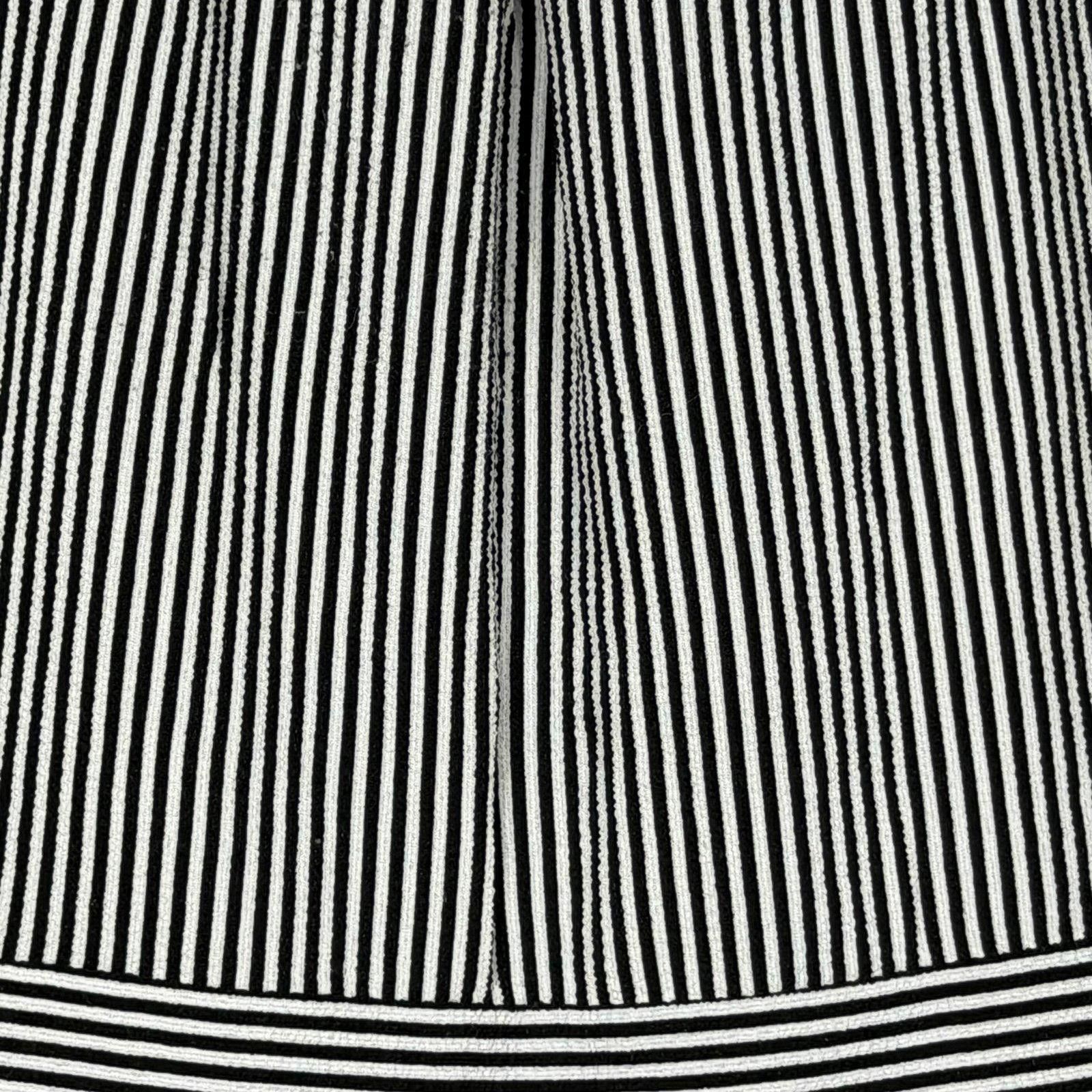 Other Monteau Large Black and White Striped Peplum Top Size L / US 10 / IT 46 - 2 Thumbnail