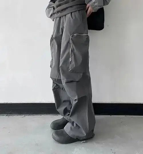 Japanese Brand × Vintage Baggy Cargo Pants Straight Casual Harajuku Y2K Style Pockets Size US 34 / EU 50 - 4 Thumbnail