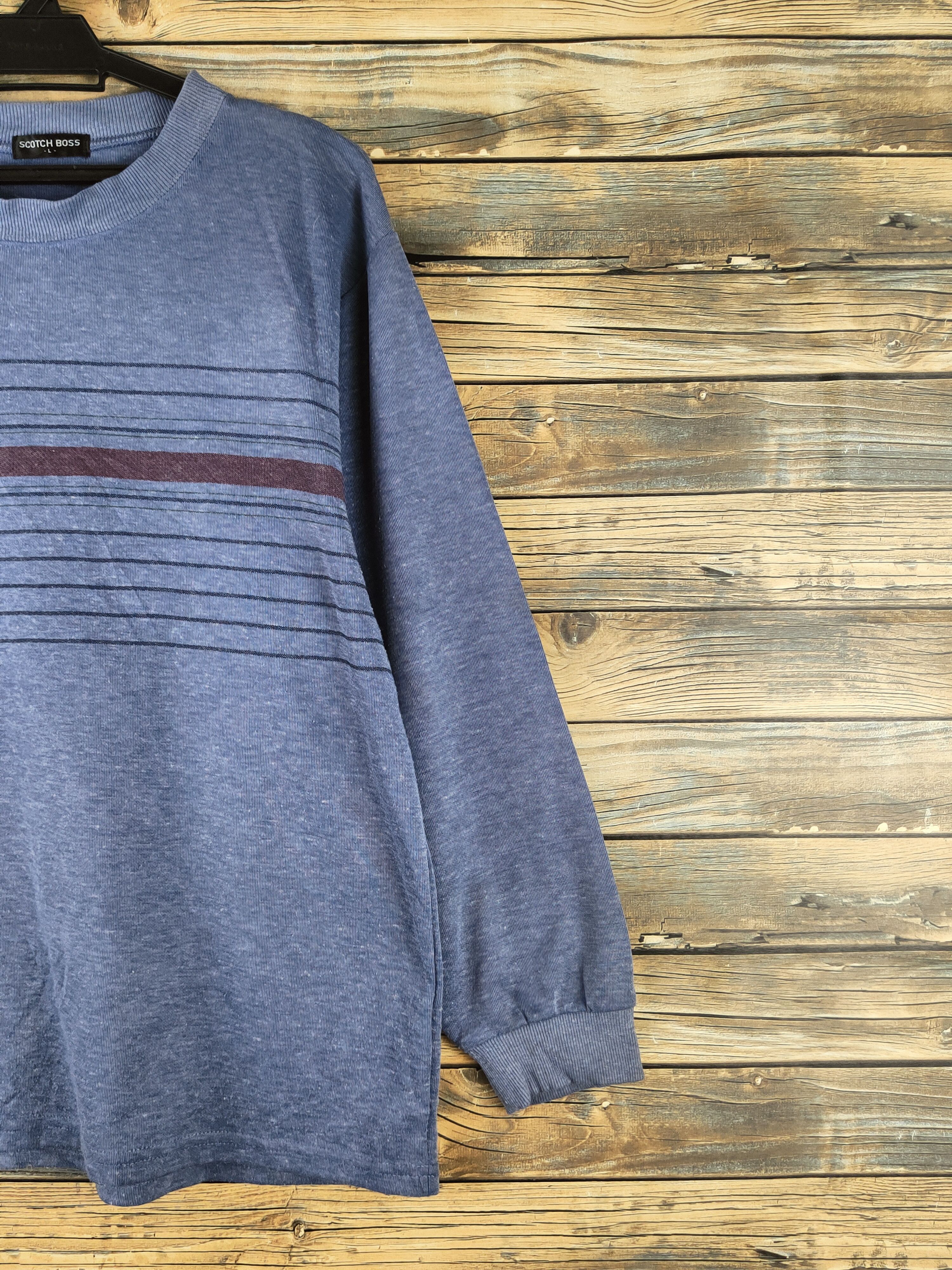 Japanese Brand Vintage & super rare Scotch Boss Blue Sweatshirts Size US L / EU 52-54 / 3 - 5 Thumbnail
