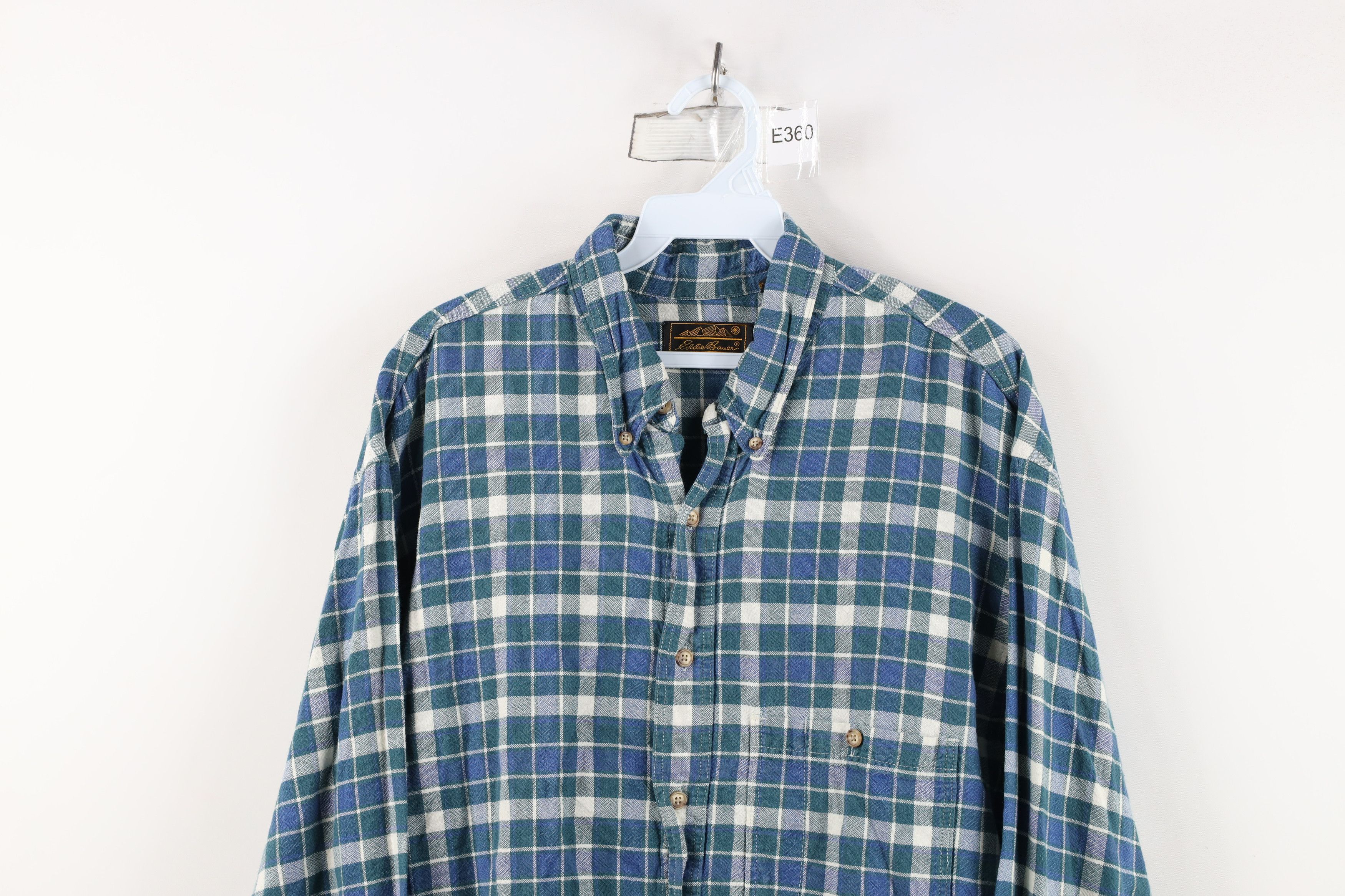 Eddie Bauer Vintage 90s Eddie Bauer Weave Button Down Shirt Plaid USA Size US L / EU 52-54 / 3 - 2 Thumbnail