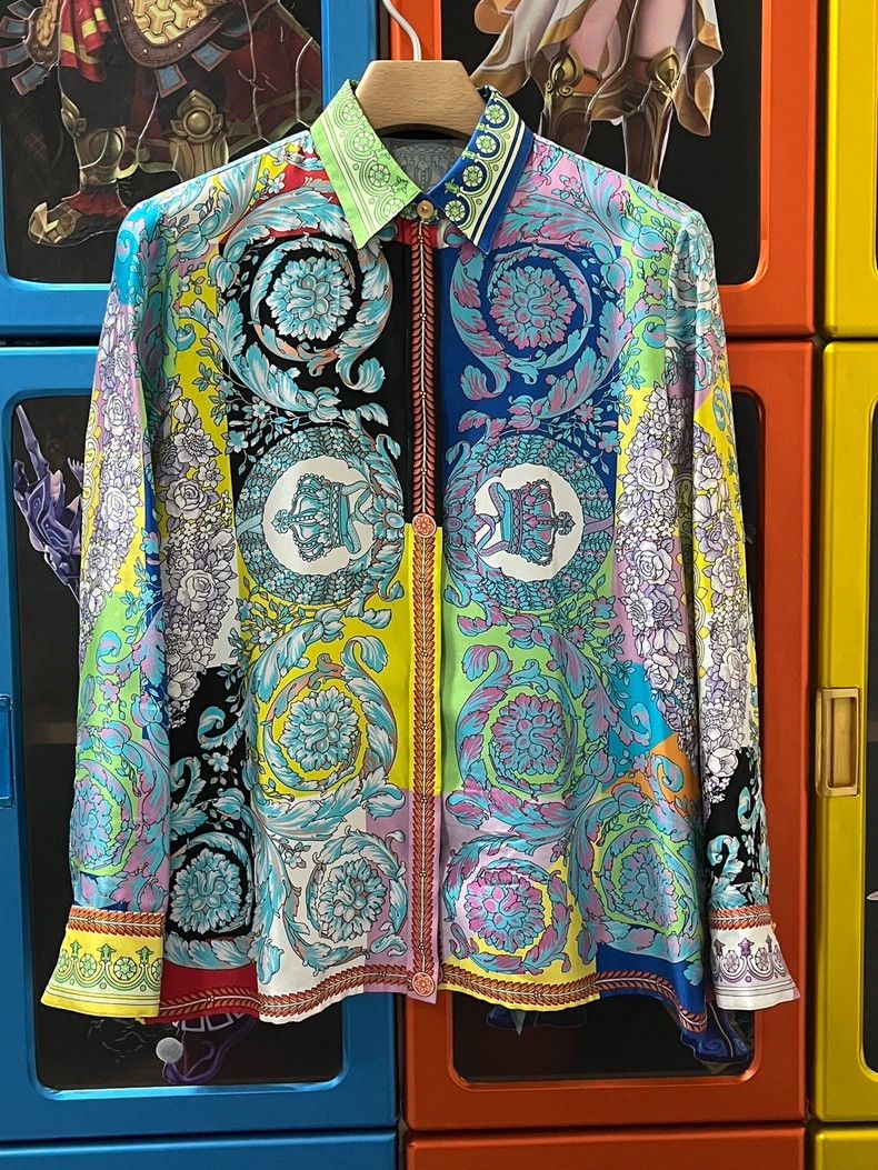 Versace Versace Runway Printed Silk Shirt - dmc Size US XL / EU 56 / 4 - 1 Thumbnail