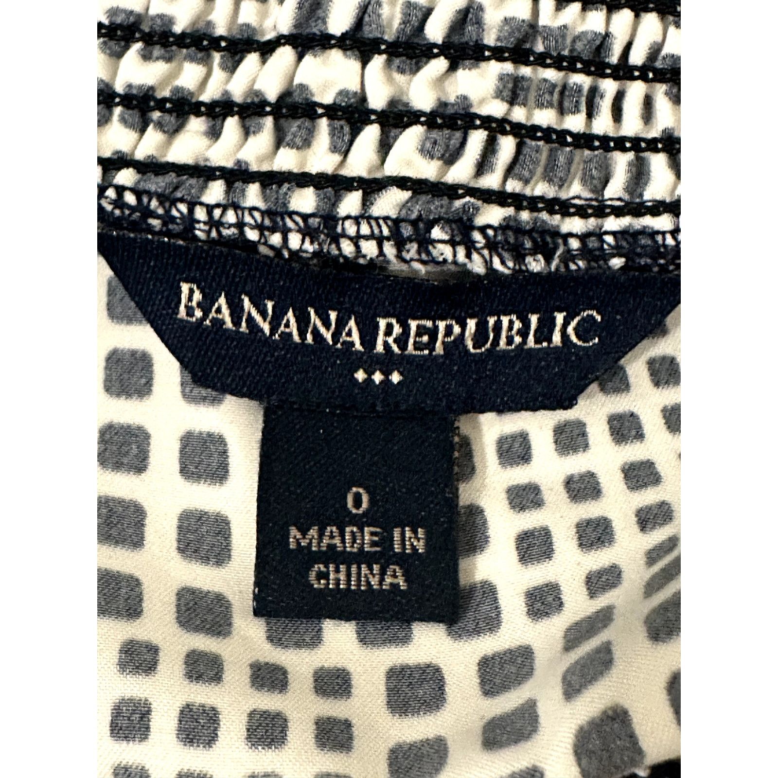 Banana Republic Banana Republic Black White Short Sleeve V Neck Midi Dress 0 Size XS / US 0-2 / IT 36-38 - 7 Thumbnail