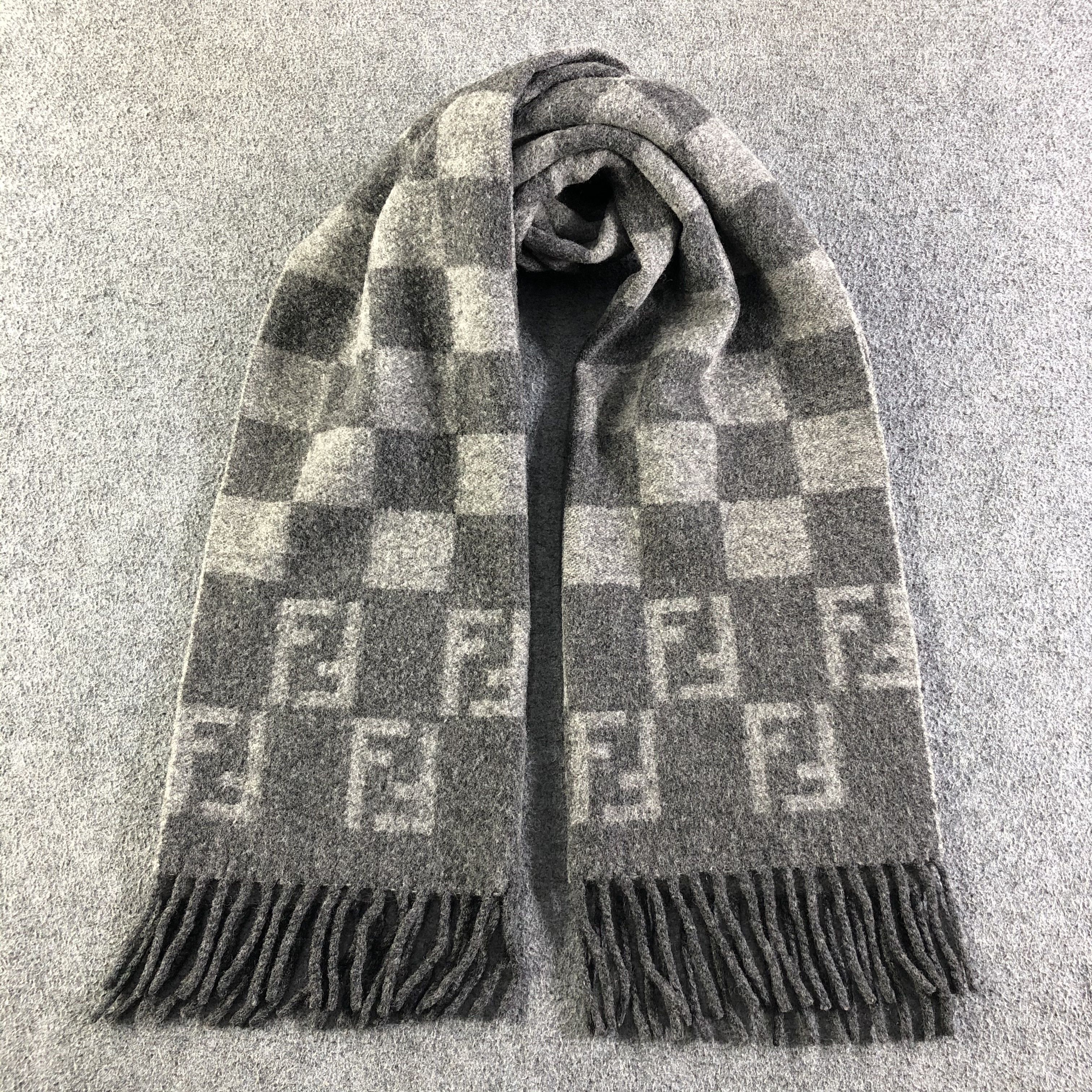Vintage Fendi Monogram Wool Scarf / Muffler / Neckwear P110 Size ONE SIZE - 1 Thumbnail