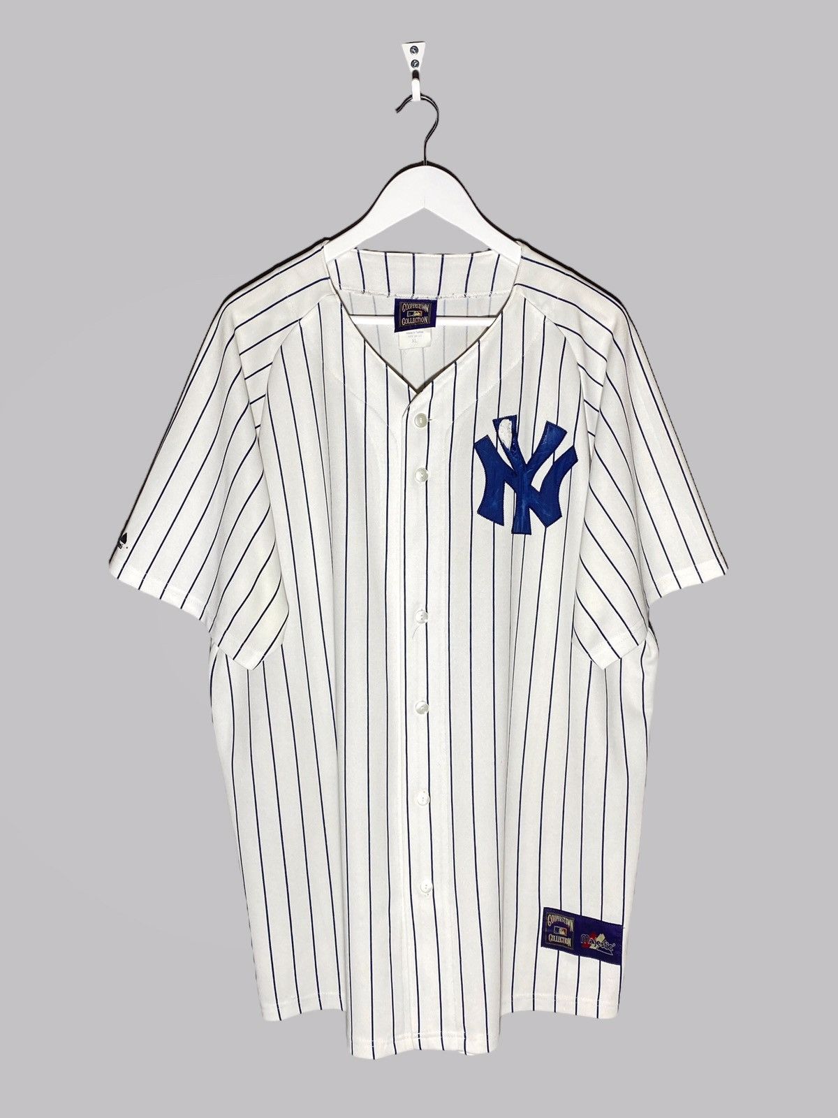 MLB × New York Yankees × Vintage Vintage New Tork Yankees Baseball Jersey Stripped Button Up Size US XL / EU 56 / 4 - 1 Thumbnail