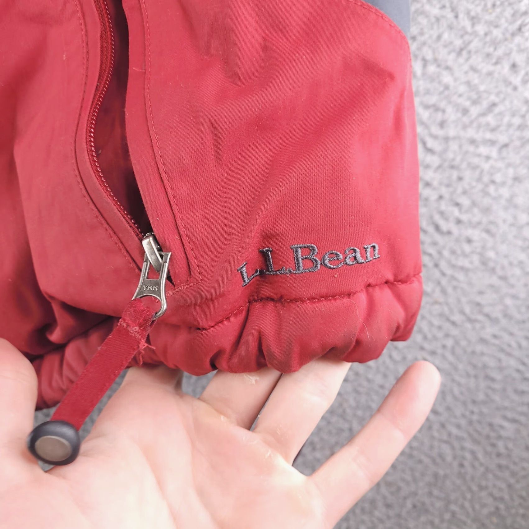 Vintage LL Bean Jacket Mens Large Red Gray Nylon Winter Shell Size US L / EU 52-54 / 3 - 3 Thumbnail