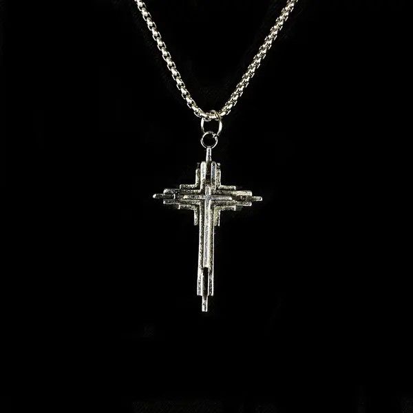 VIBE Abstract Cross Punk Necklace Chain Size ONE SIZE - 7 Thumbnail