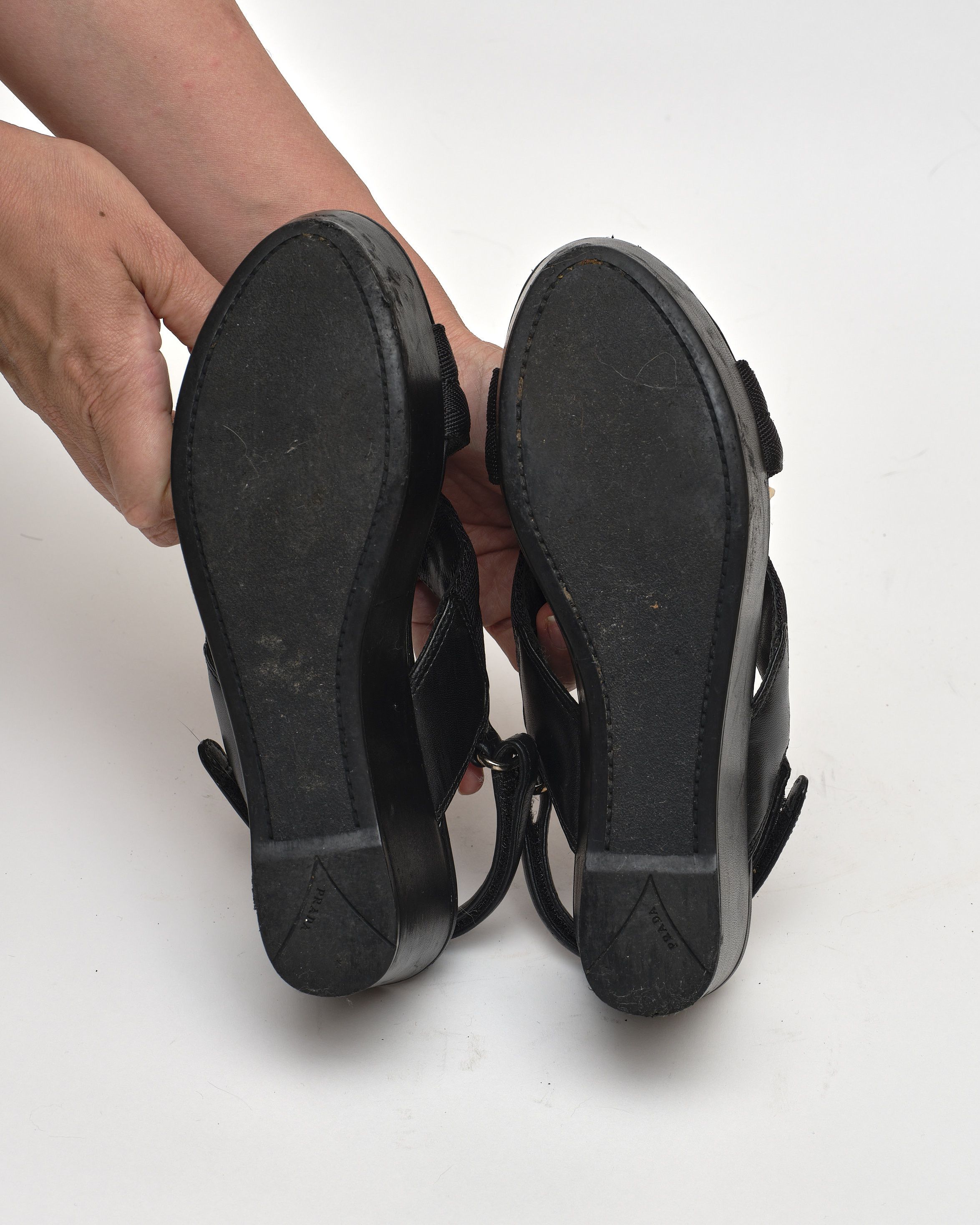 Prada Prada Nylon Platform Sandals Size US 7.5 / IT 37.5 - 4 Thumbnail