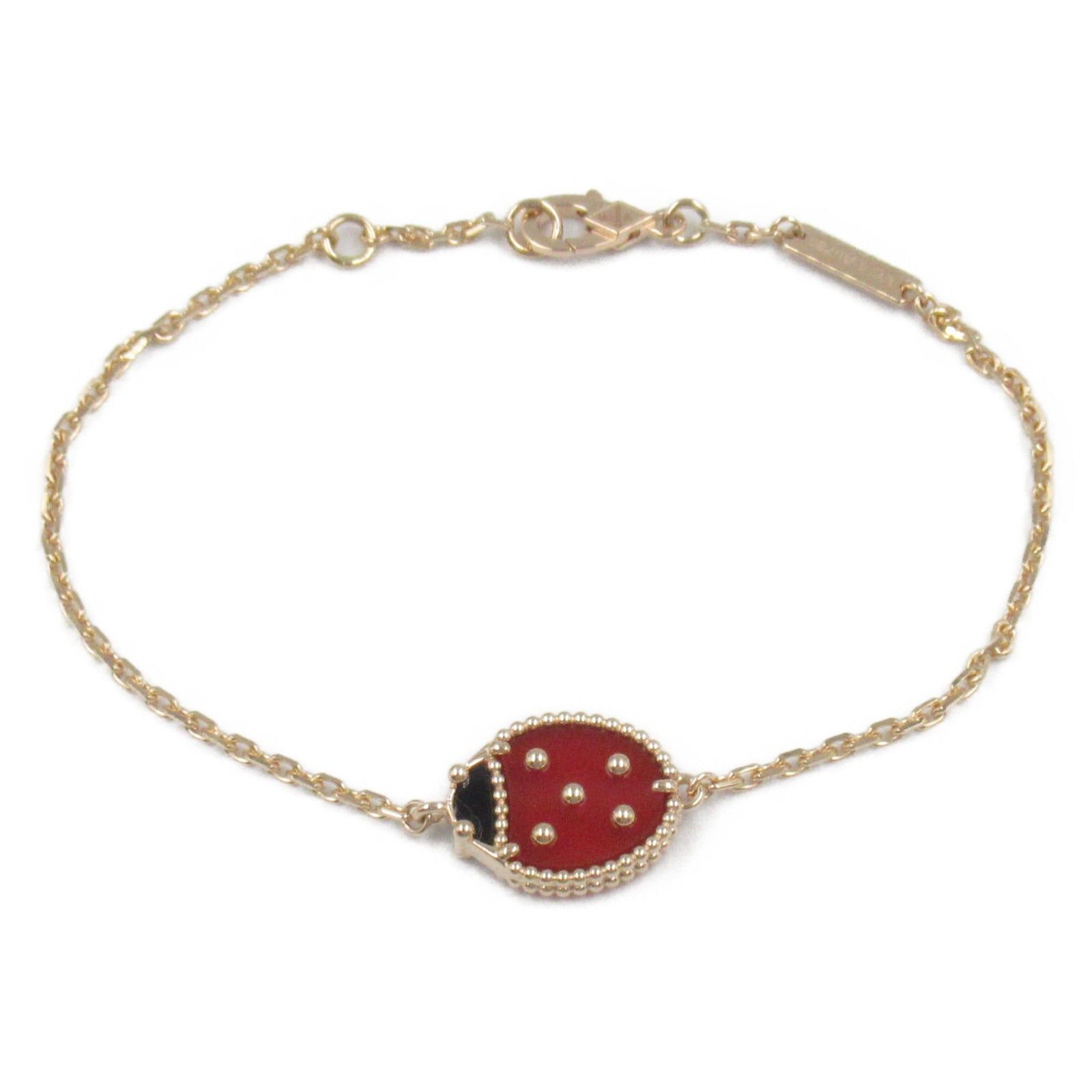 Van Cleef & Arpels Van Cleef Arpels Lucky Scrounged Wing Ladybug Bracelet K18Pg (Pink Gold) Carnelian/Onyx Red Black Size ONE SIZE - 1 Thumbnail