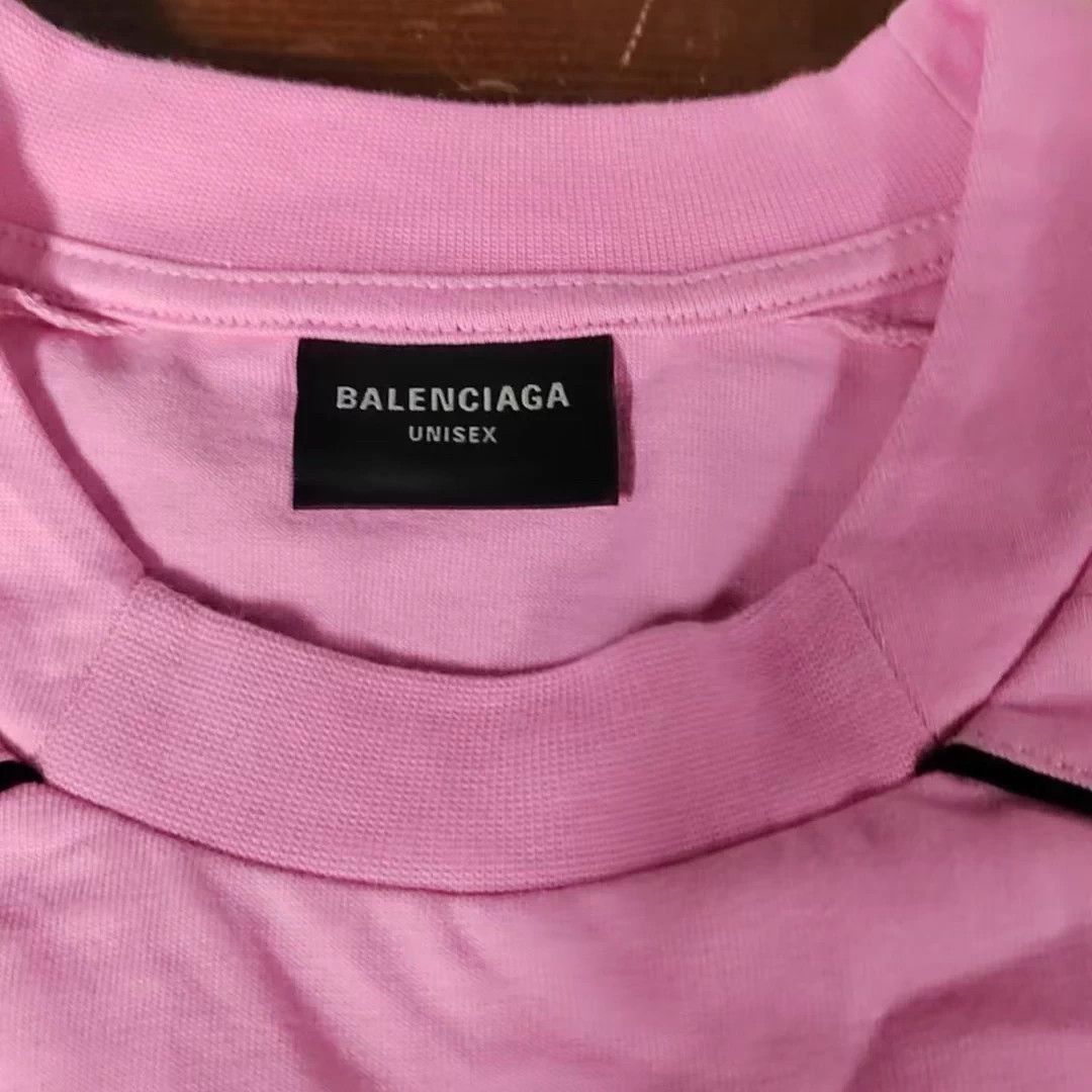 Balenciaga Balenciaga pink logo print crew neck casual T-shirt. Size US S / EU 44-46 / 1 - 3 Thumbnail