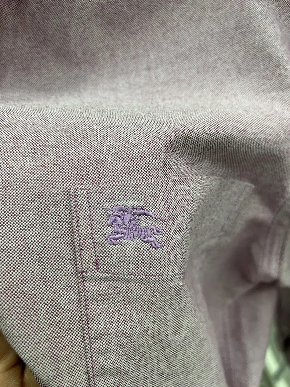 Burberry Burberry London England Logo Embroidered Cotton Shirt Size US S / EU 44-46 / 1 - 4 Thumbnail