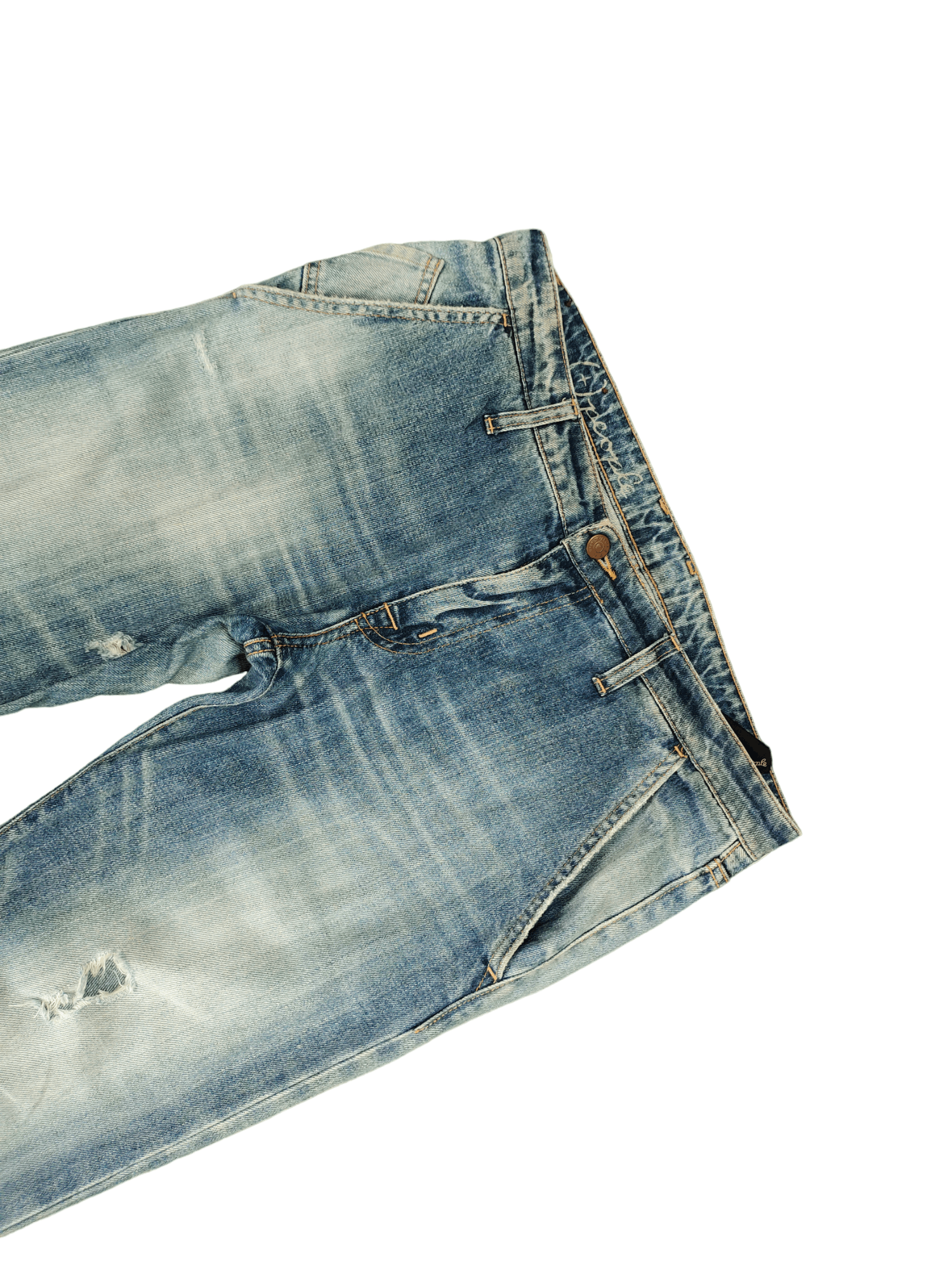 (+)PEOPLE (+) People Release Hem Distressed Denim Jeans Size US 34 / EU 50 - 3 Thumbnail