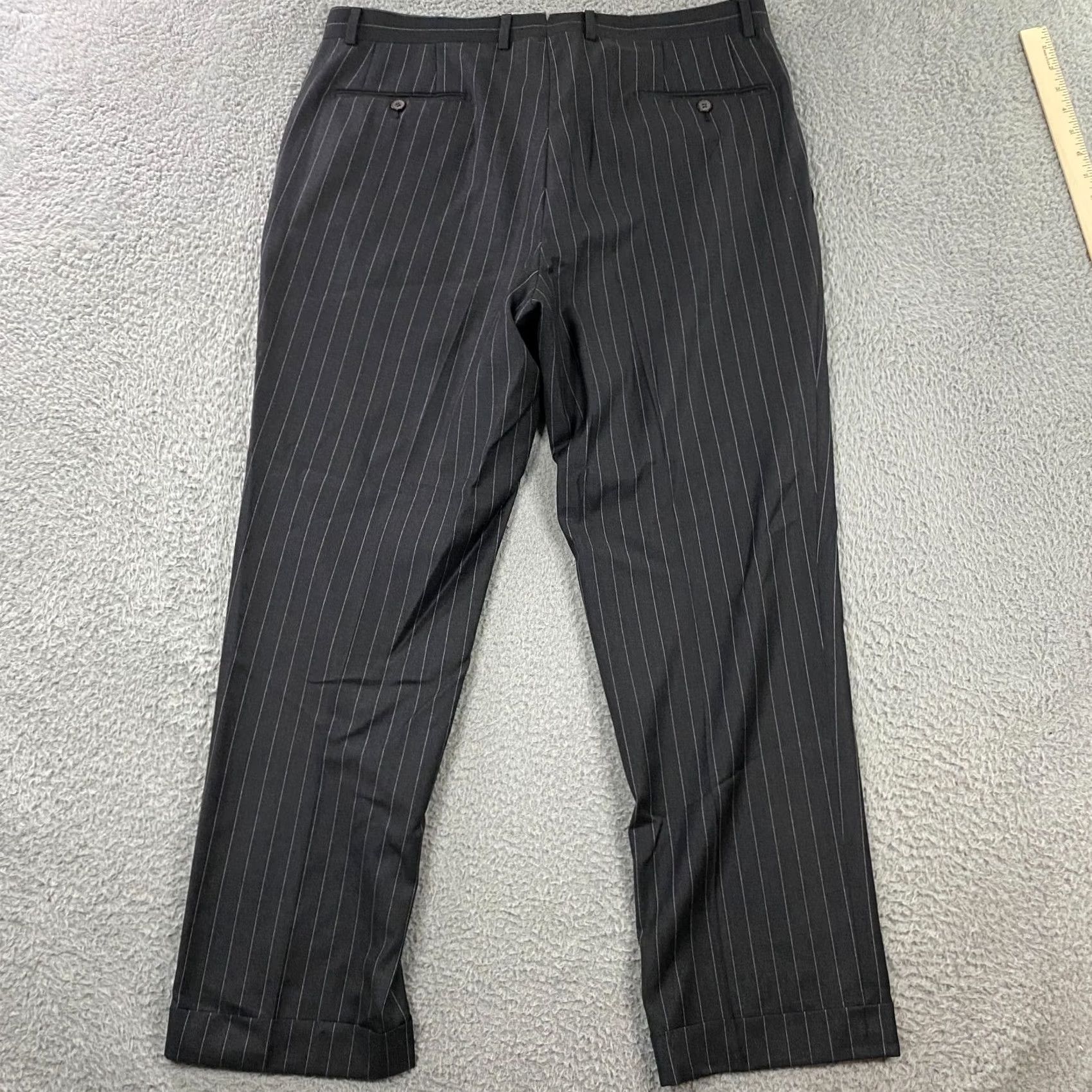 Suitsupply Suitsupply Pants Mens 48 Gray Washington Intl Suit 48L Slim 38x31 Pin Stripe Wool Size 38R - 7 Thumbnail