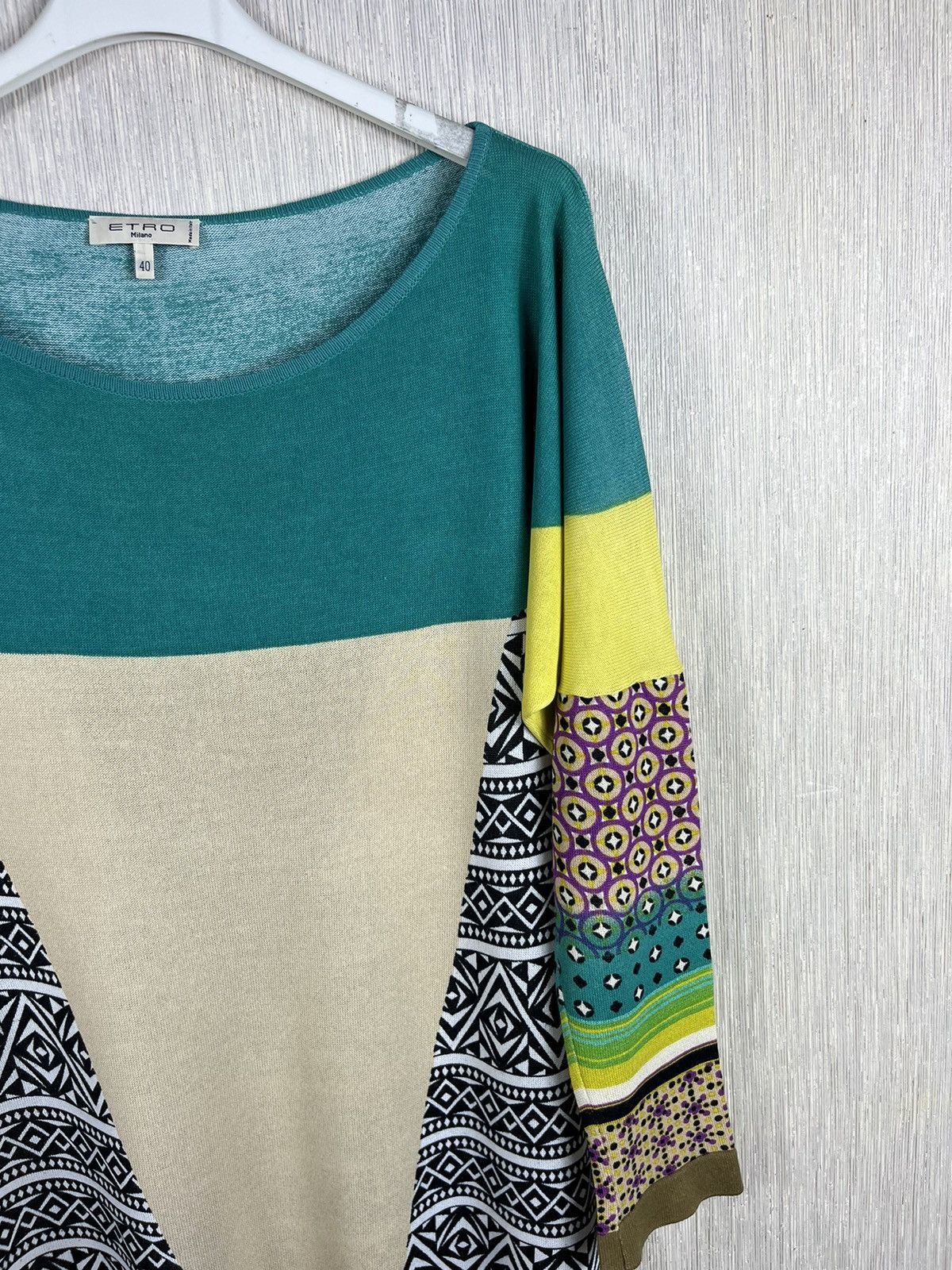 Etro × Vintage Etro Milano vintage patterned viscose sweater blouse psycho Size M / US 6-8 / IT 42-44 - 10 Thumbnail