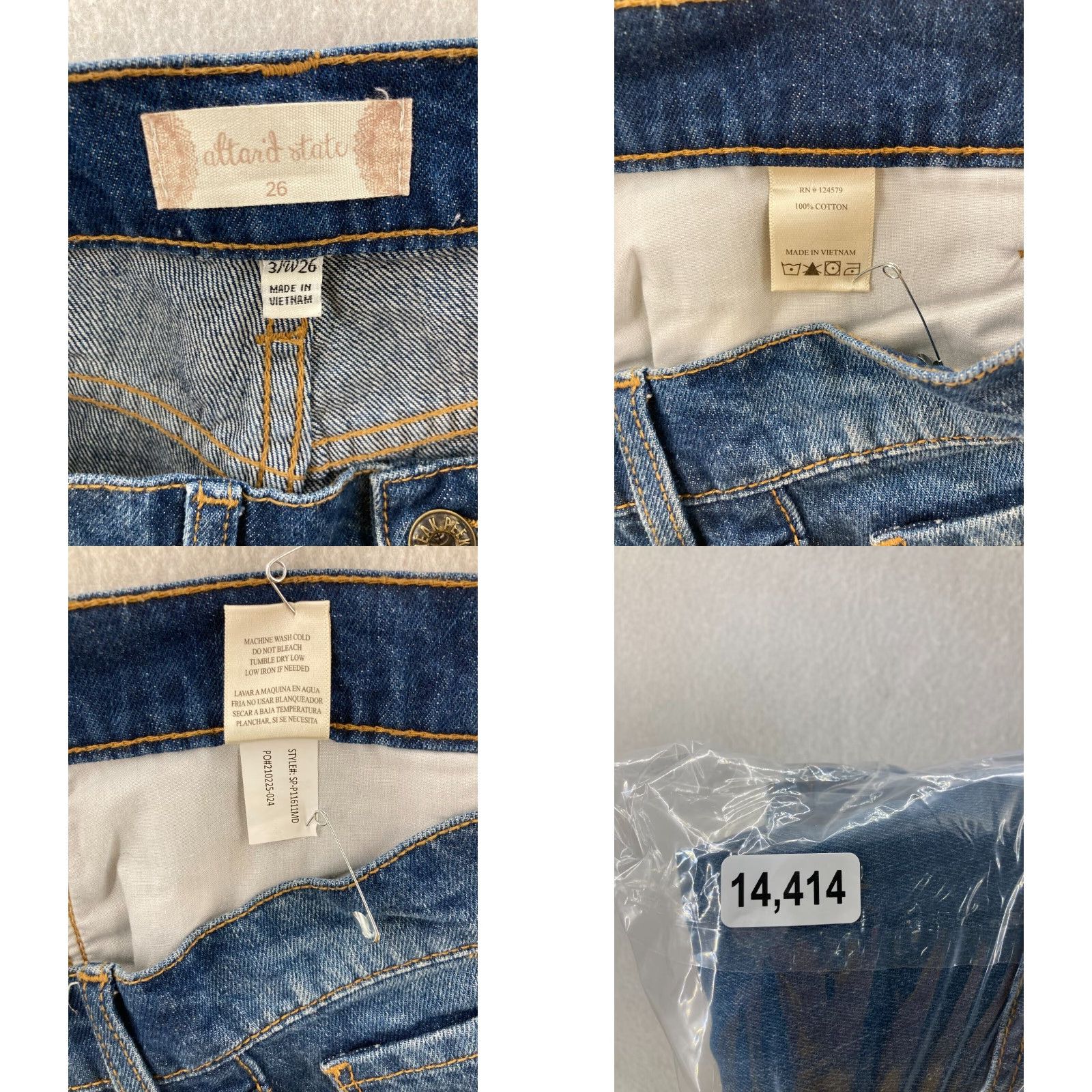 Vintage VINTAGE Altar'd State Jeans? High Rise Distressed Skinny Blue 26 Women's Denim 5-Pocket Style Size 26" / US 2 / IT 38 - 8 Thumbnail