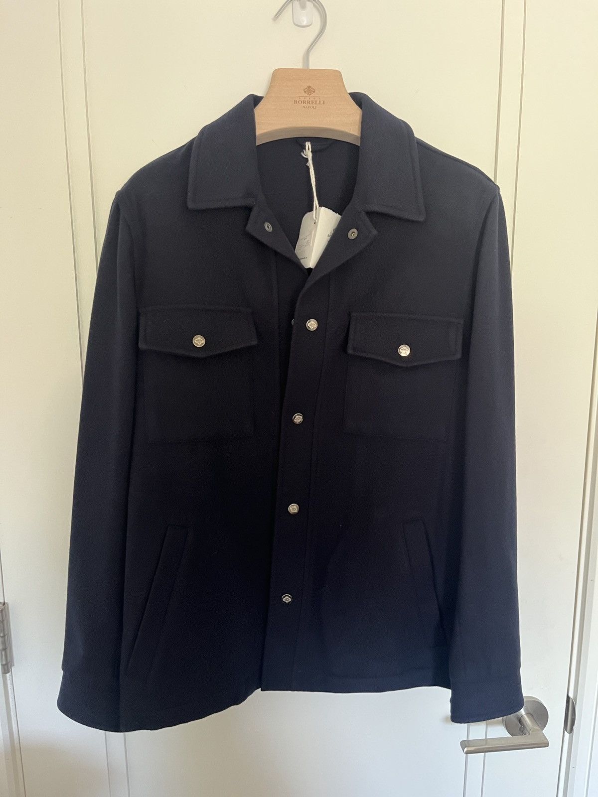 Luigi Borrelli Wool Shirt Jacket - Giacca Camicia Size US M / EU 48-50 / 2 - 1 Thumbnail