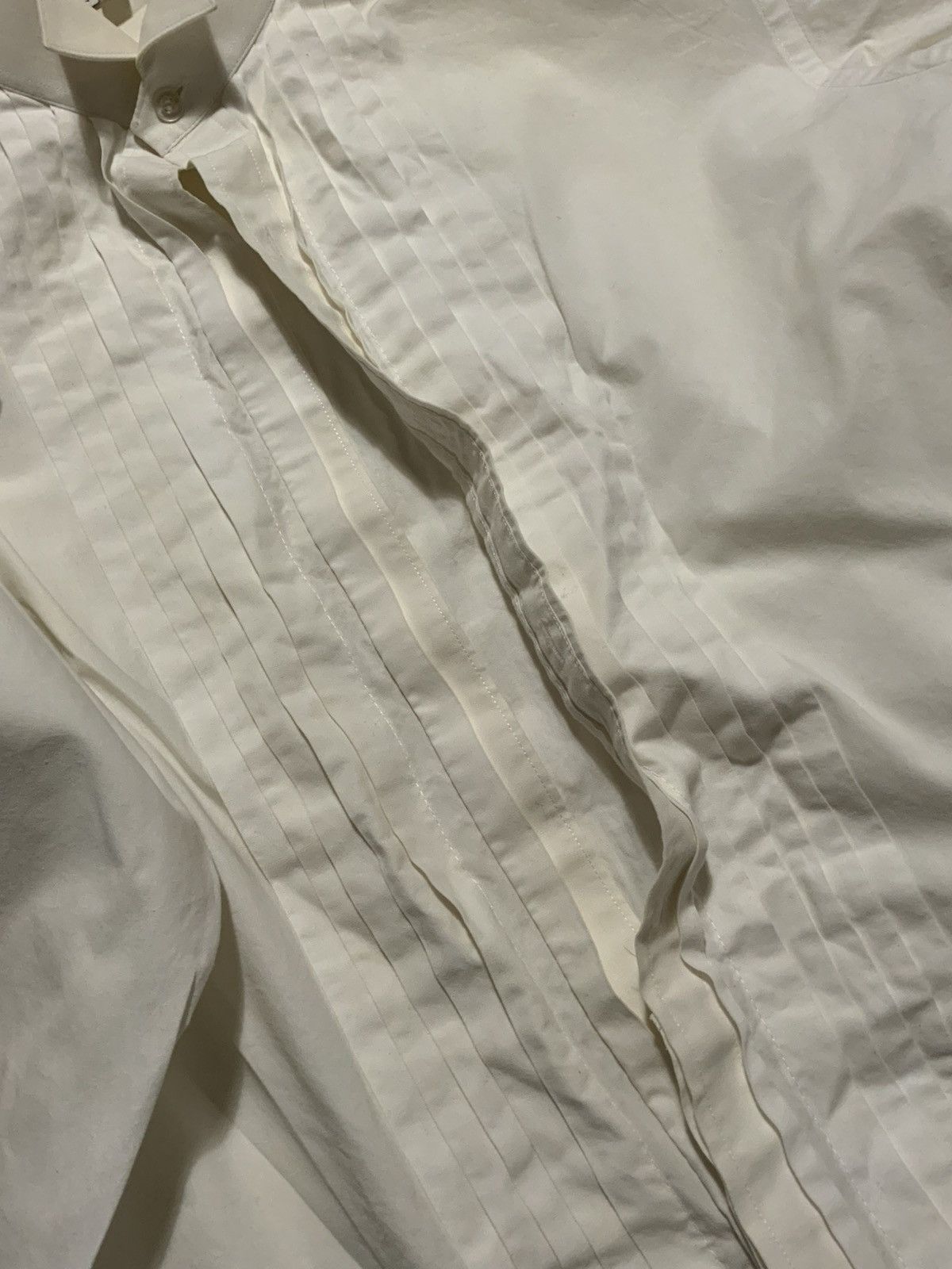 Pierre Balmain × Vintage Pierre Balmain Plisse French Cuff Tuxedo Ruffled Dress Shirt Size US M / EU 48-50 / 2 - 10 Thumbnail